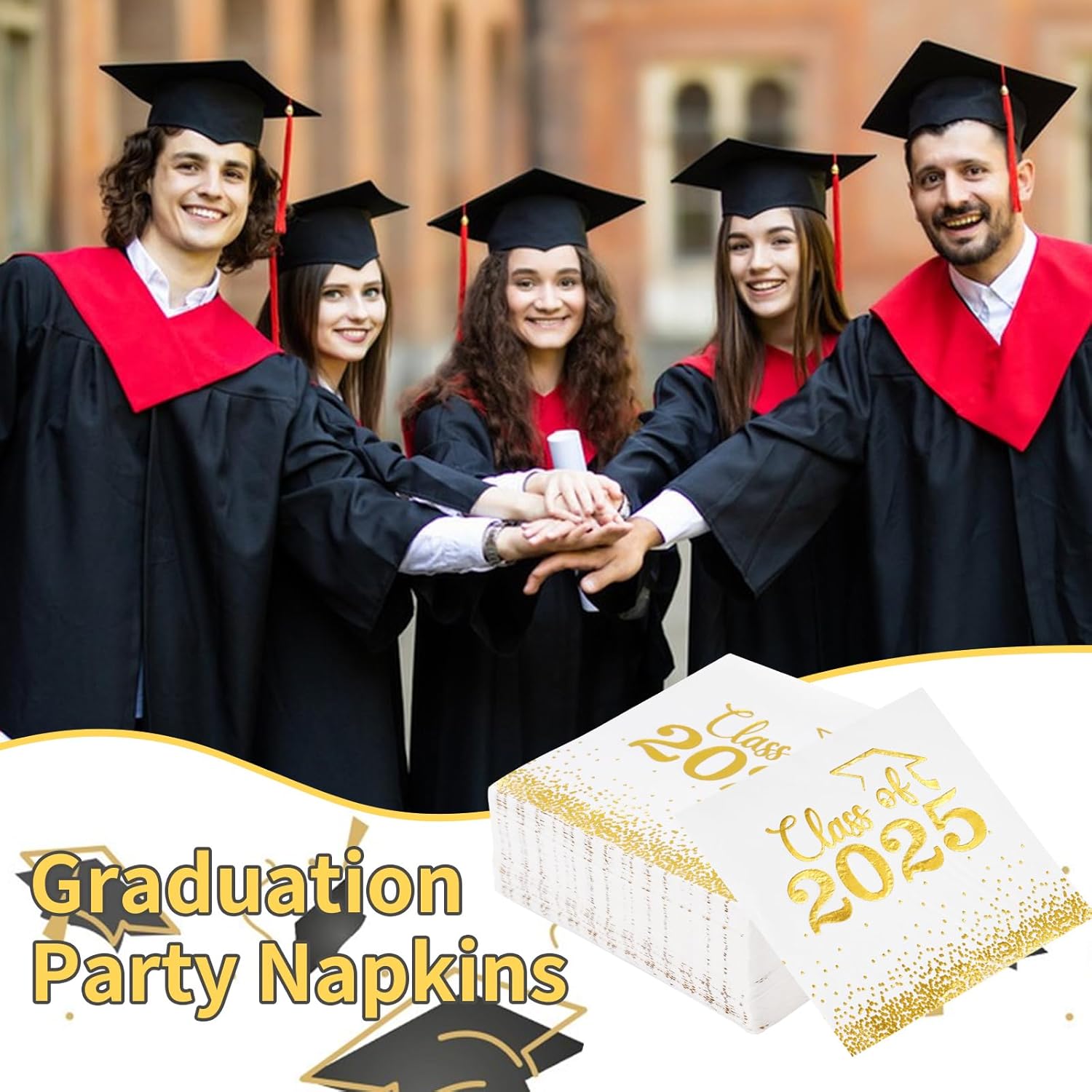 Class of 2025 Graduation Napkins 100 PCS