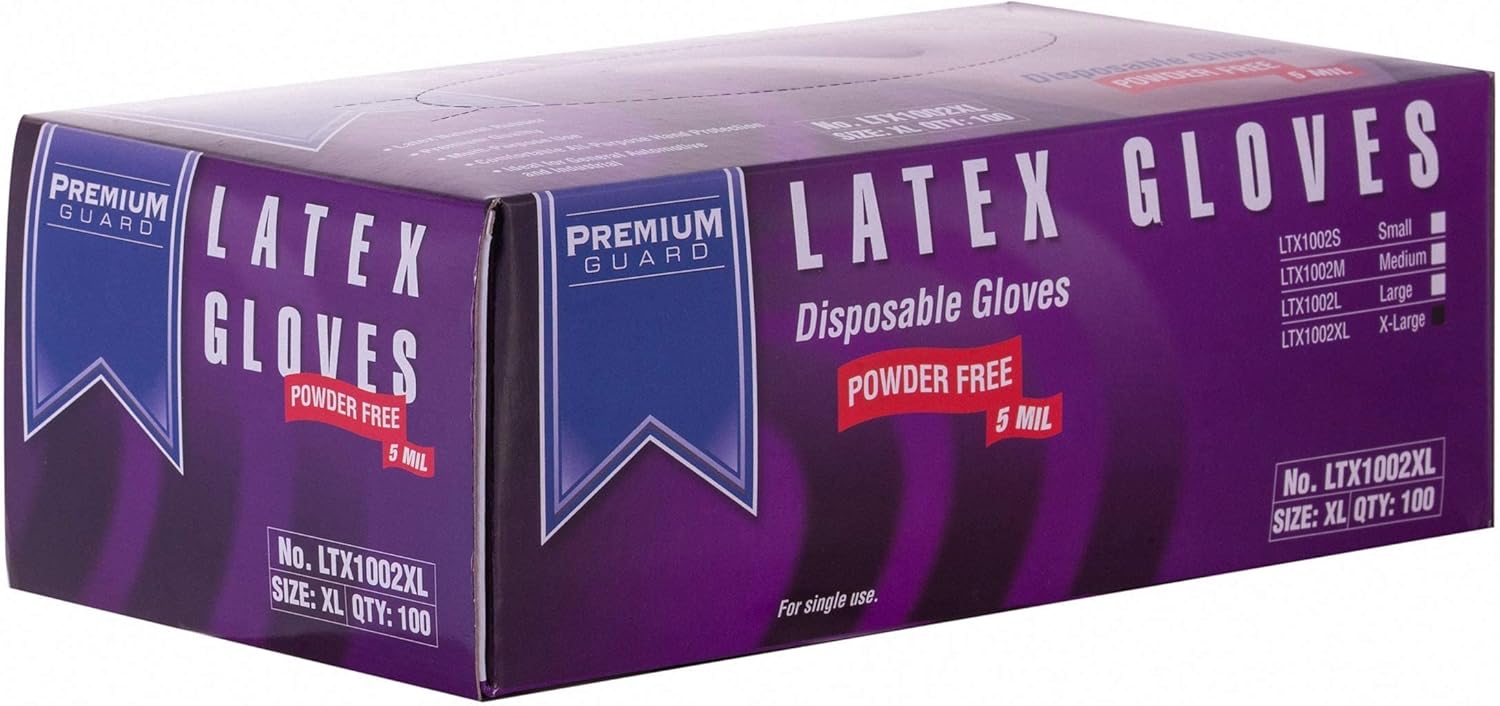 Premium Guard Disposable Latex Gloves XL 100 per Box