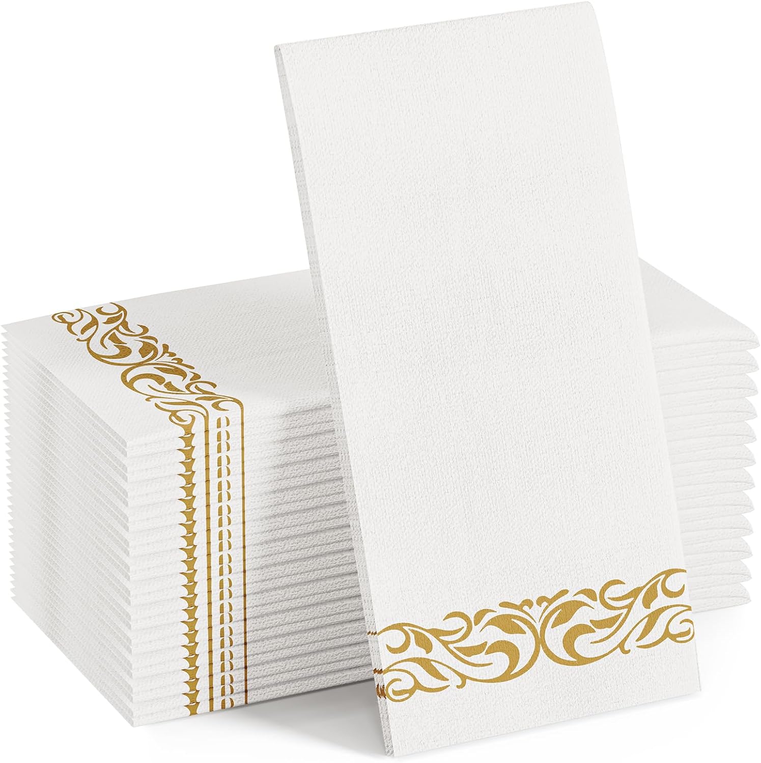 FOCUSLINE 100 Linen Feel Bathroom Napkins - Gold 12x17