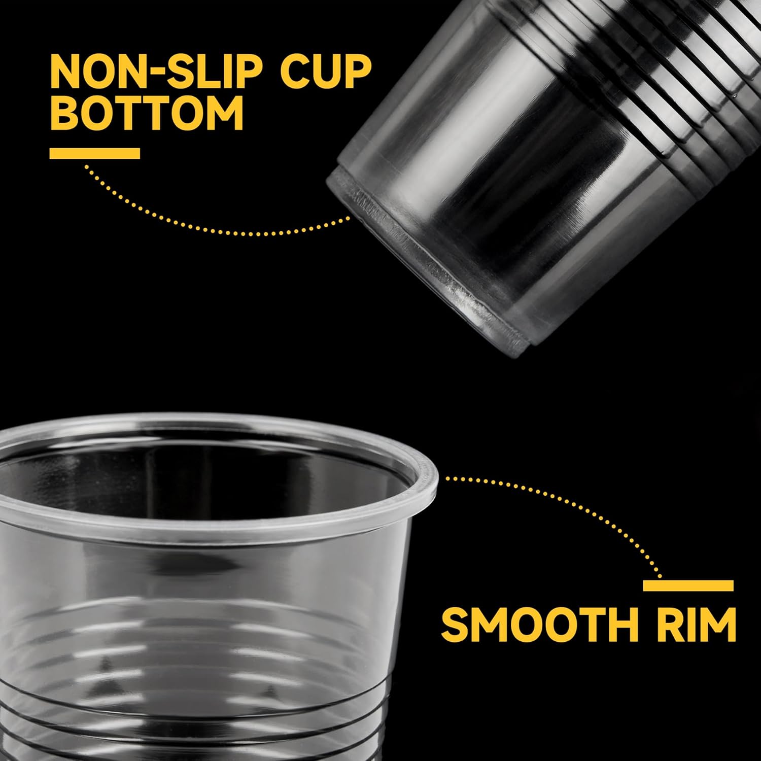 RACETOP 500 Pack 9 oz Clear Plastic Cups