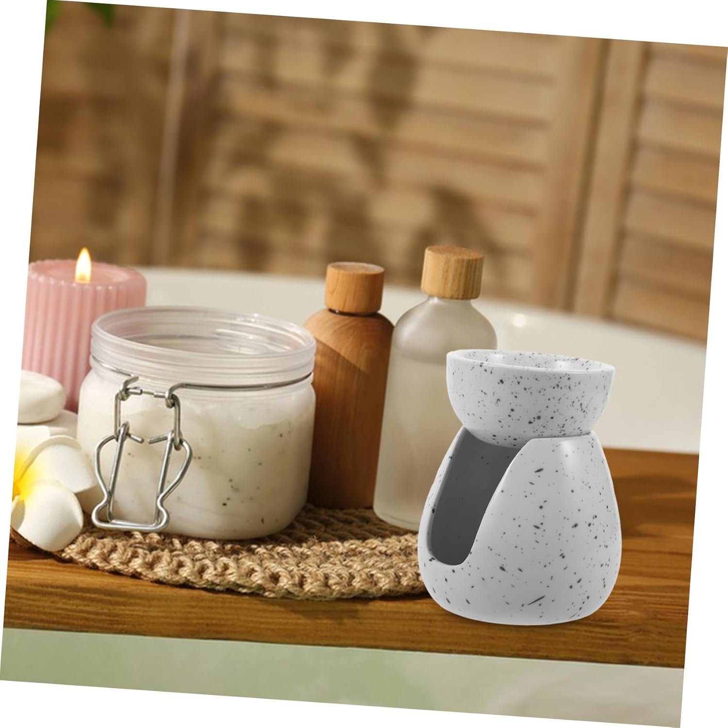 VOSAREA Ceramic Tealight Candle Holder Aromatherapy Diffuser