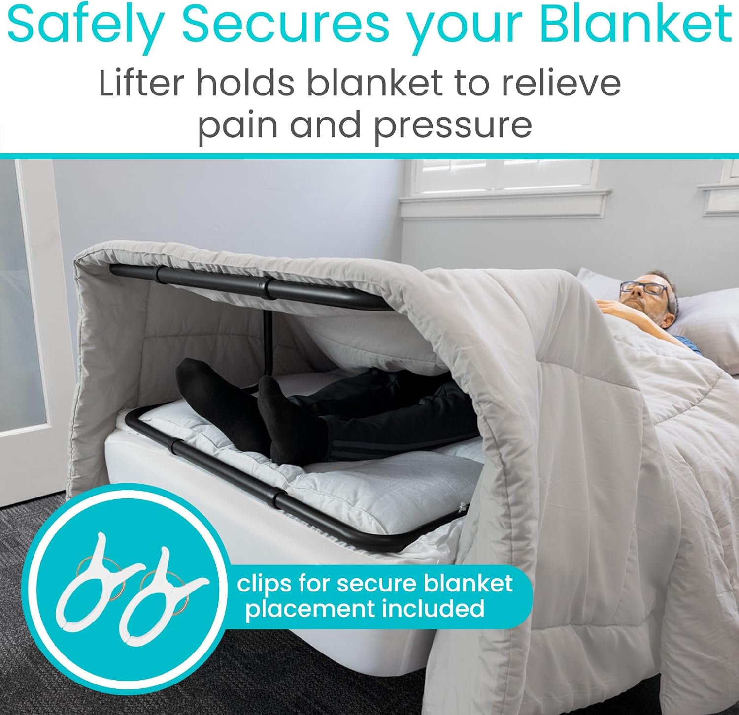 Vive Adjustable Blanket Lifter for Feet 26-34 Inches