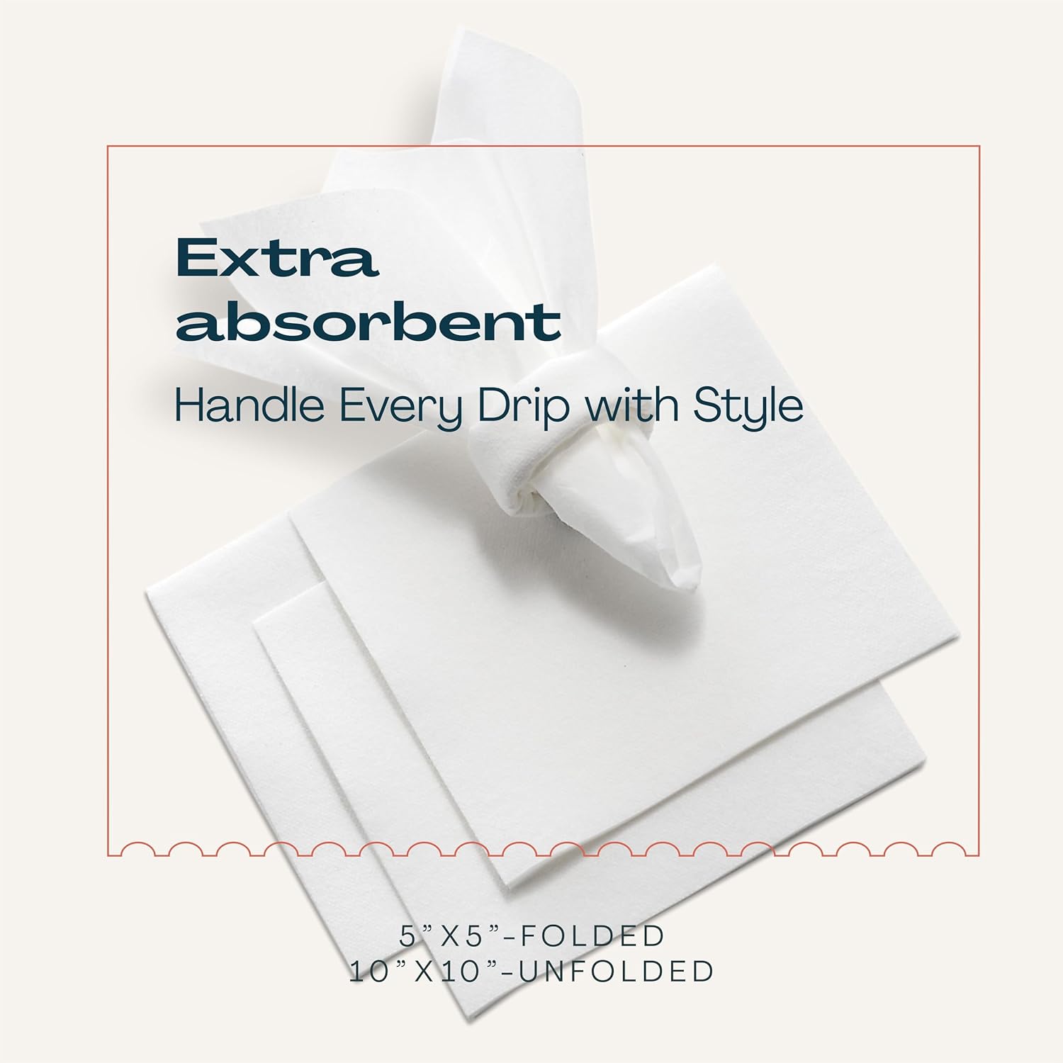 200 Linen-Feel Disposable Napkins - Made in USA