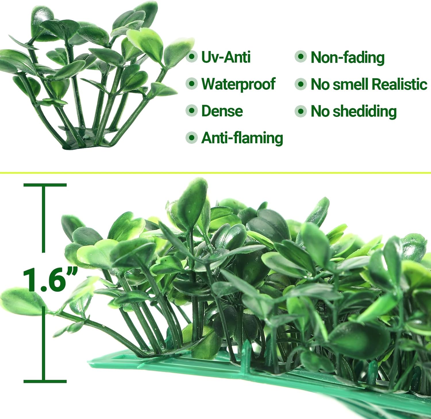 ZXMOTO 10x10 Artificial Boxwood Hedge Panels Set of 24