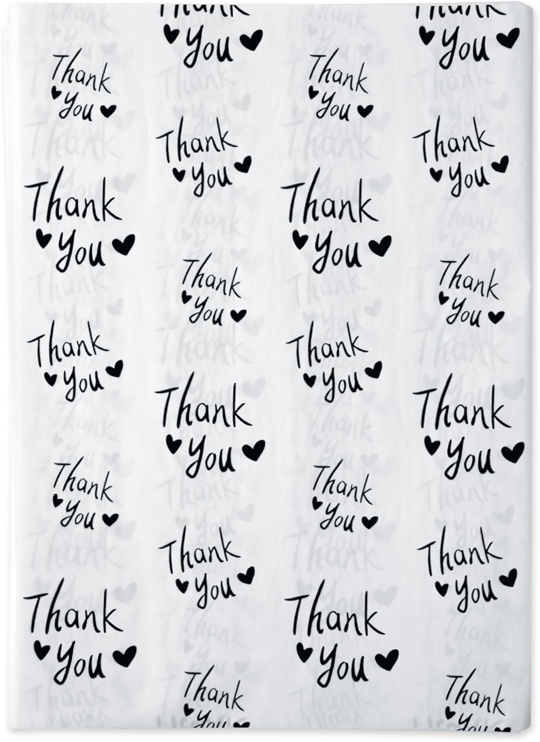 MR FIVE Black and White Thank You Tissue Paper Bulk