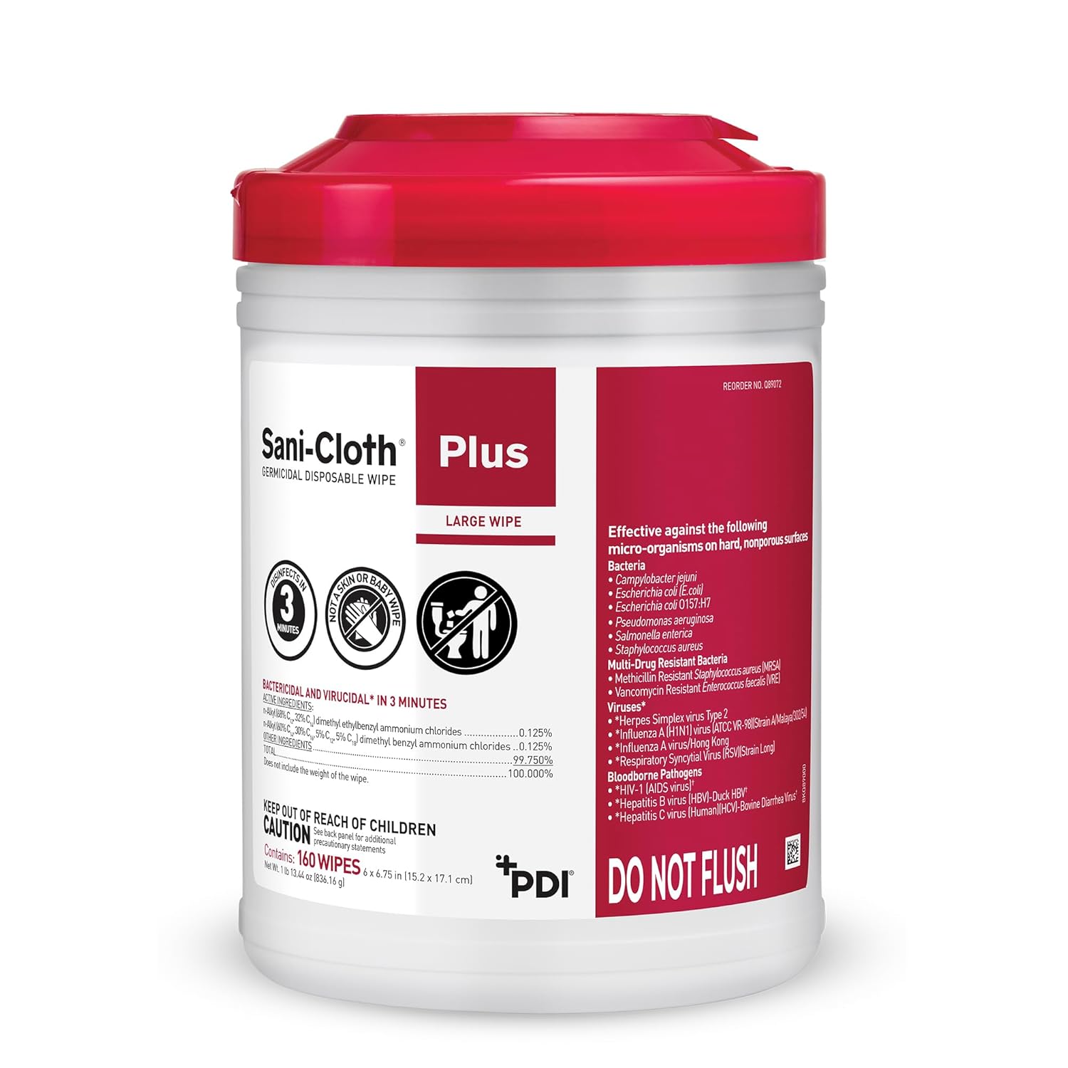 Sani-Cloth Plus Germicidal Wipes 160 Count