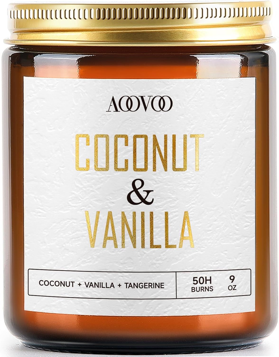 AOOVOO Coconut Vanilla Candles 9 oz Aromatherapy Soy Candles
