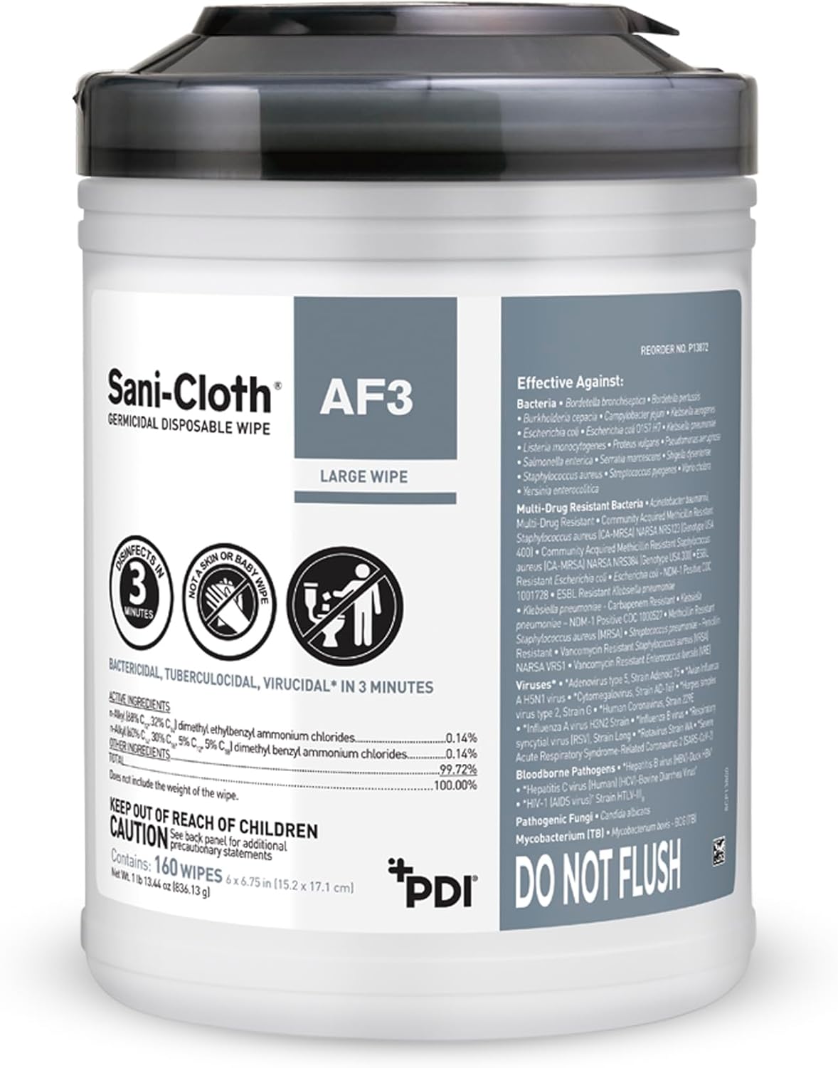 PDI Sani-Cloth AF3 Alcohol Free Wipes 160 Pack