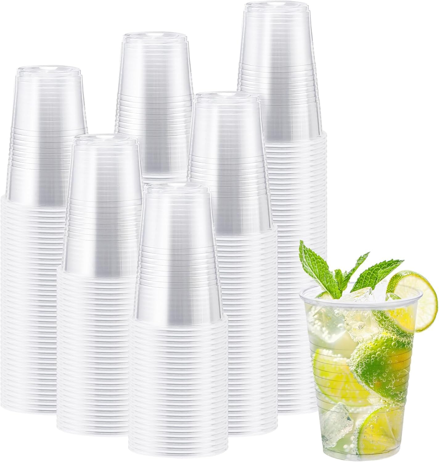 Lamosi 300 Pack 12 Oz Clear Plastic Cups