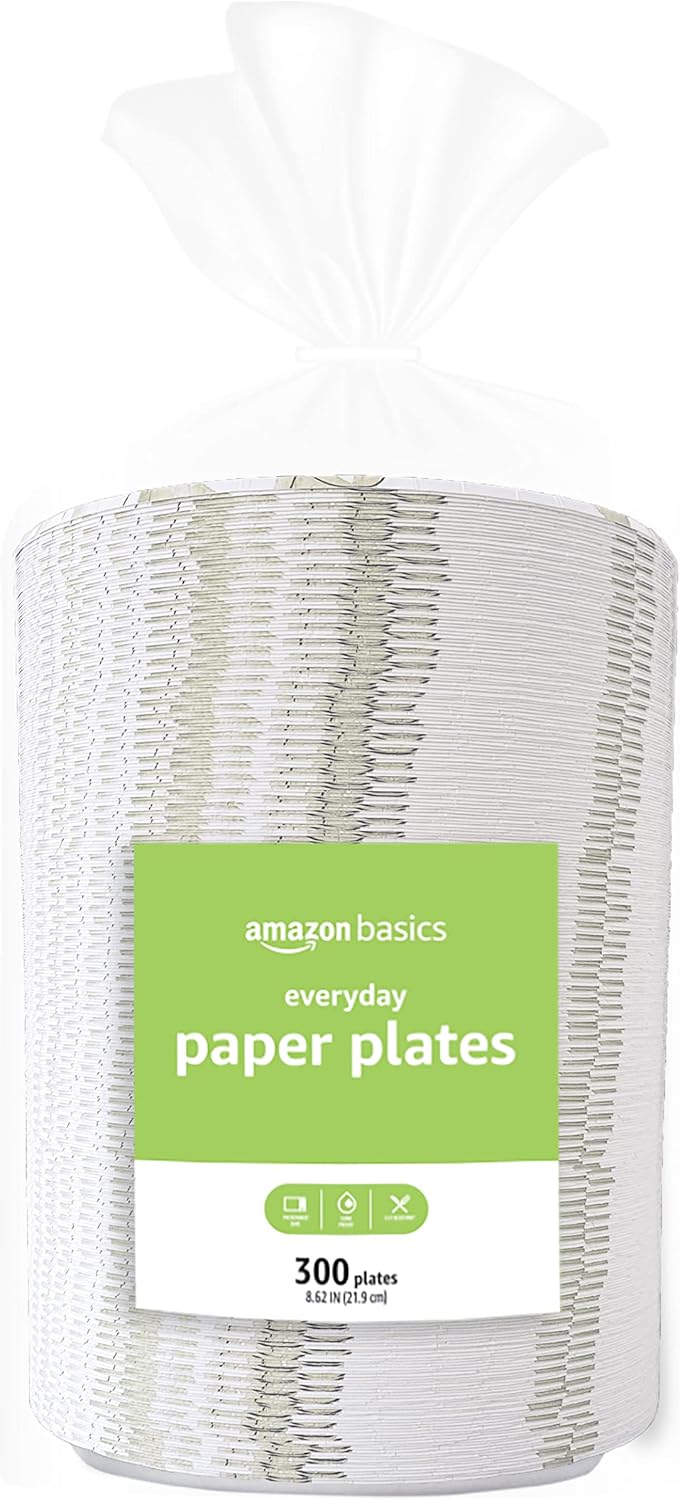 Amazon Basics Paper Plates 862 Inch 300 Count