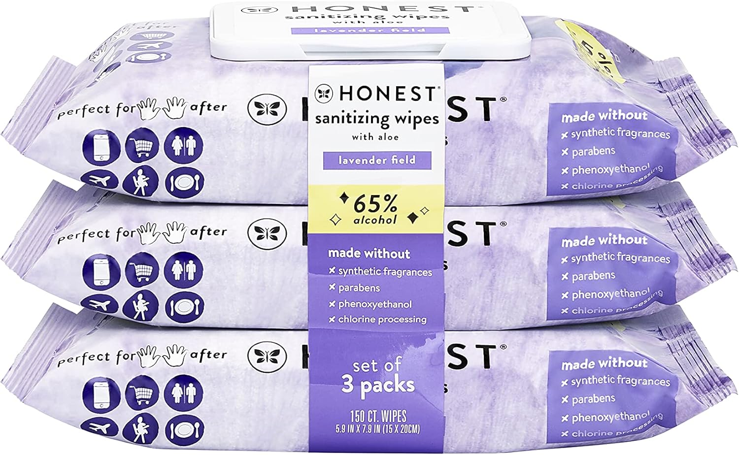 The Honest Company Sanitizing Alcohol Wipes 999 Germs