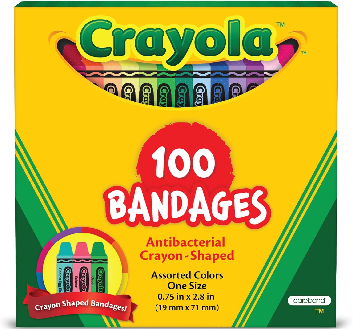 Crayola Shaped Kids Bandages 100 CT