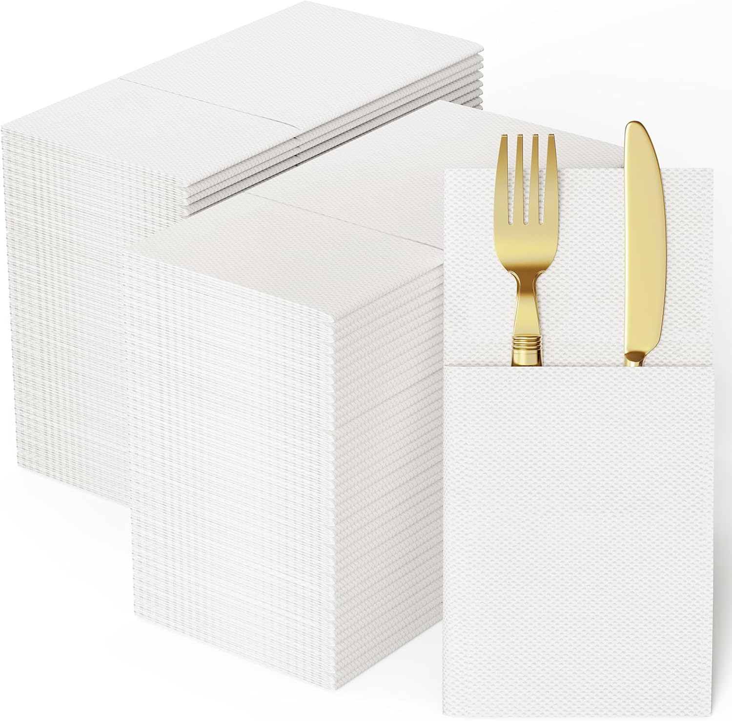 JOLLY CHEF Pre-Folded Paper Napkins with Pocket