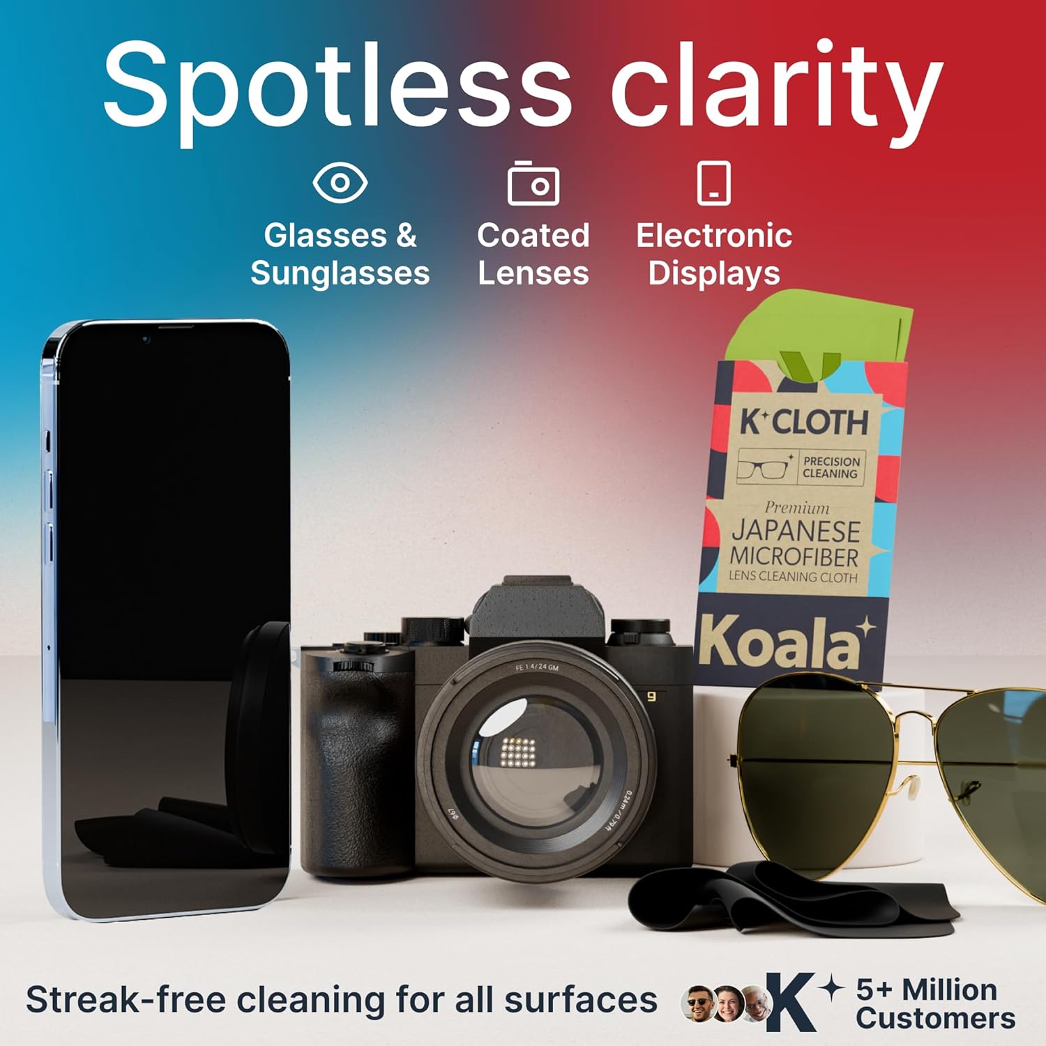 Koala Lens Cleaning Cloth Pack of 6