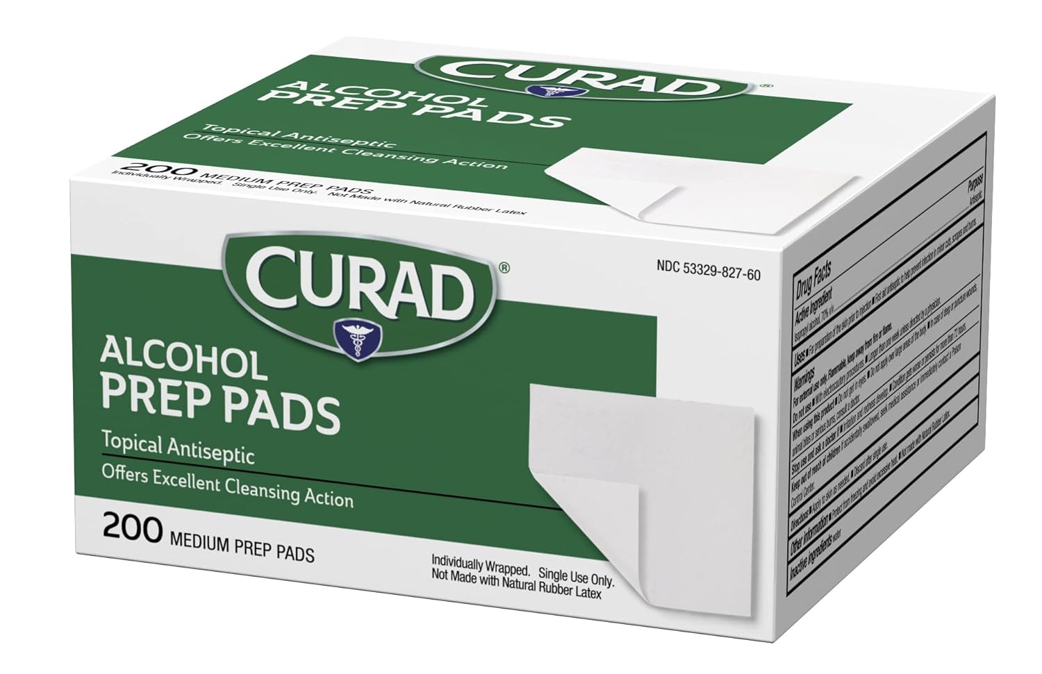 Curad Alcohol Disinfectant Prep Pads 200 Count