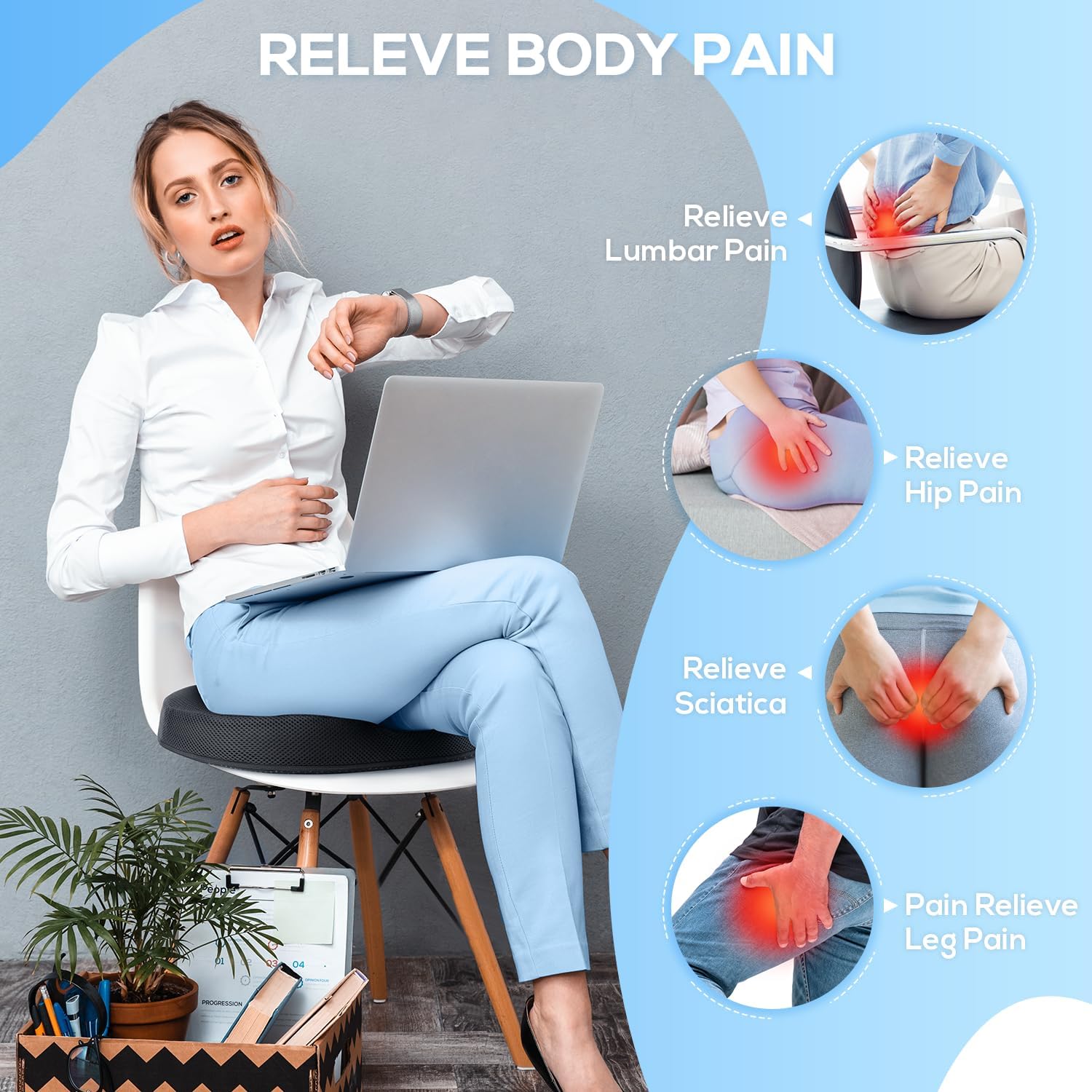 Pament Donut Pillow Seat Cushion for Pain Relief and Comfort