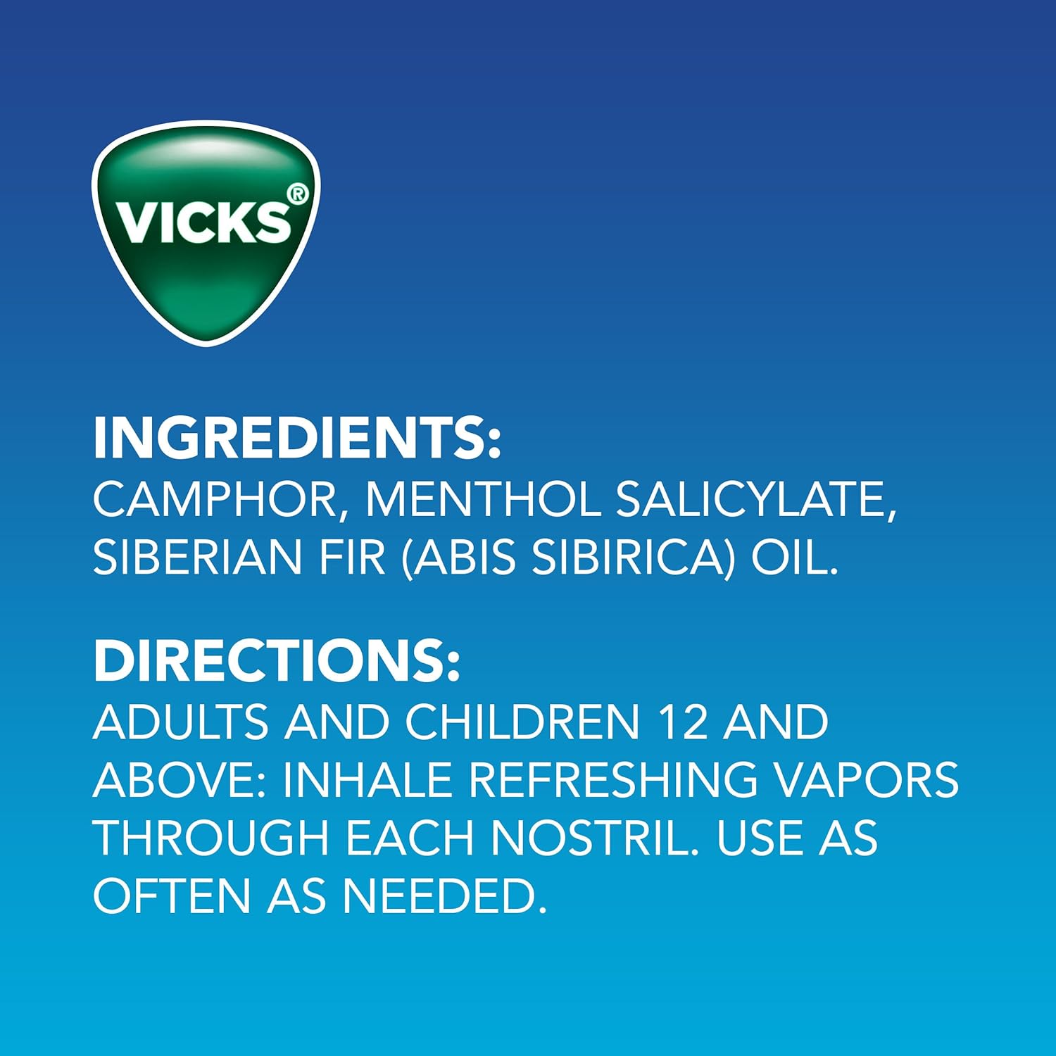 Vicks VapoInhaler Portable Non-Medicated Nasal Inhaler