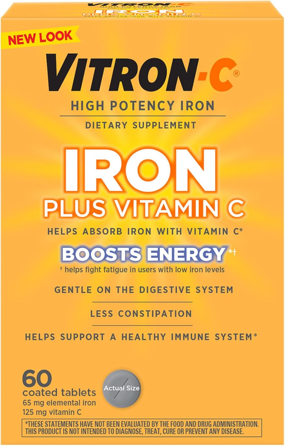 Vitron C Iron Supplement 60 Count