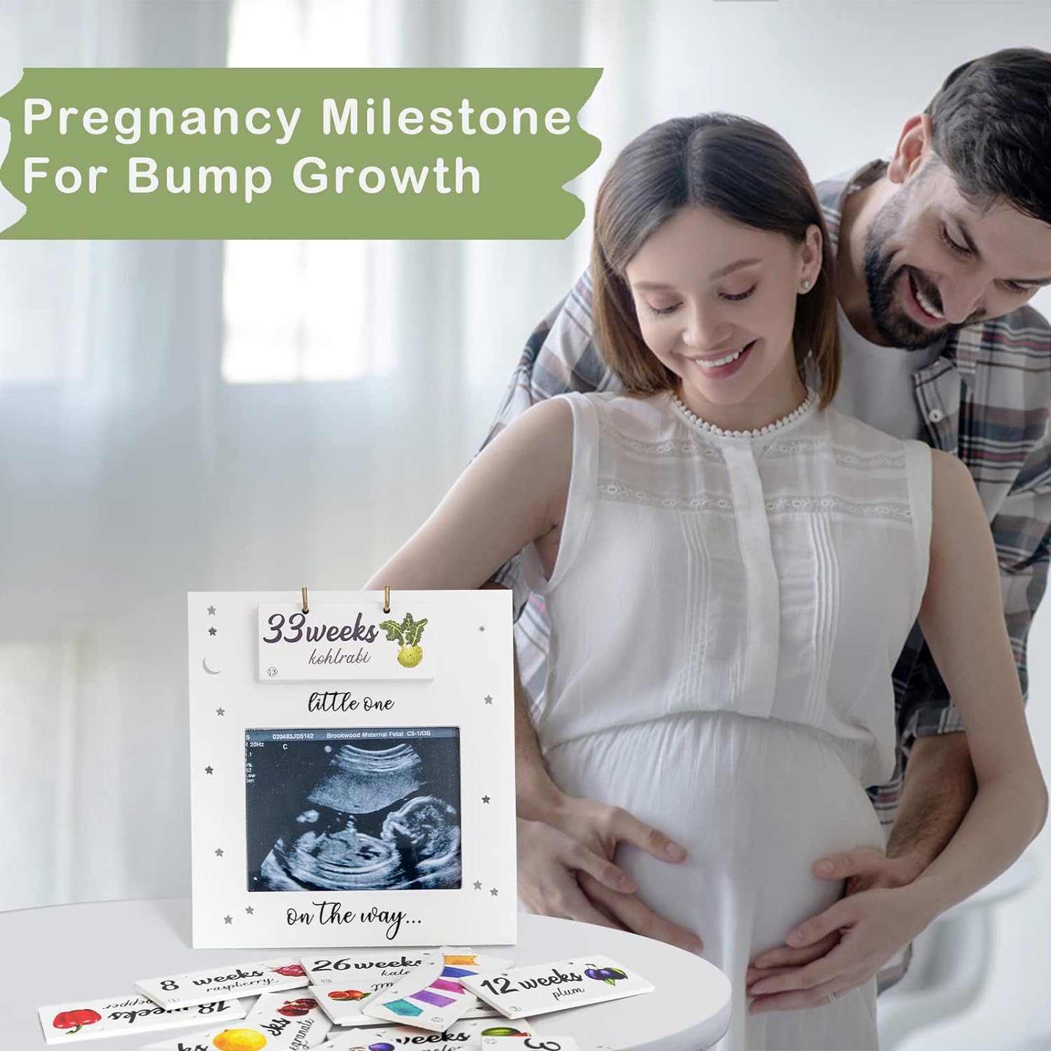 Sonogram Picture Frame Pregnancy Tracker Weekly Growth Milestone