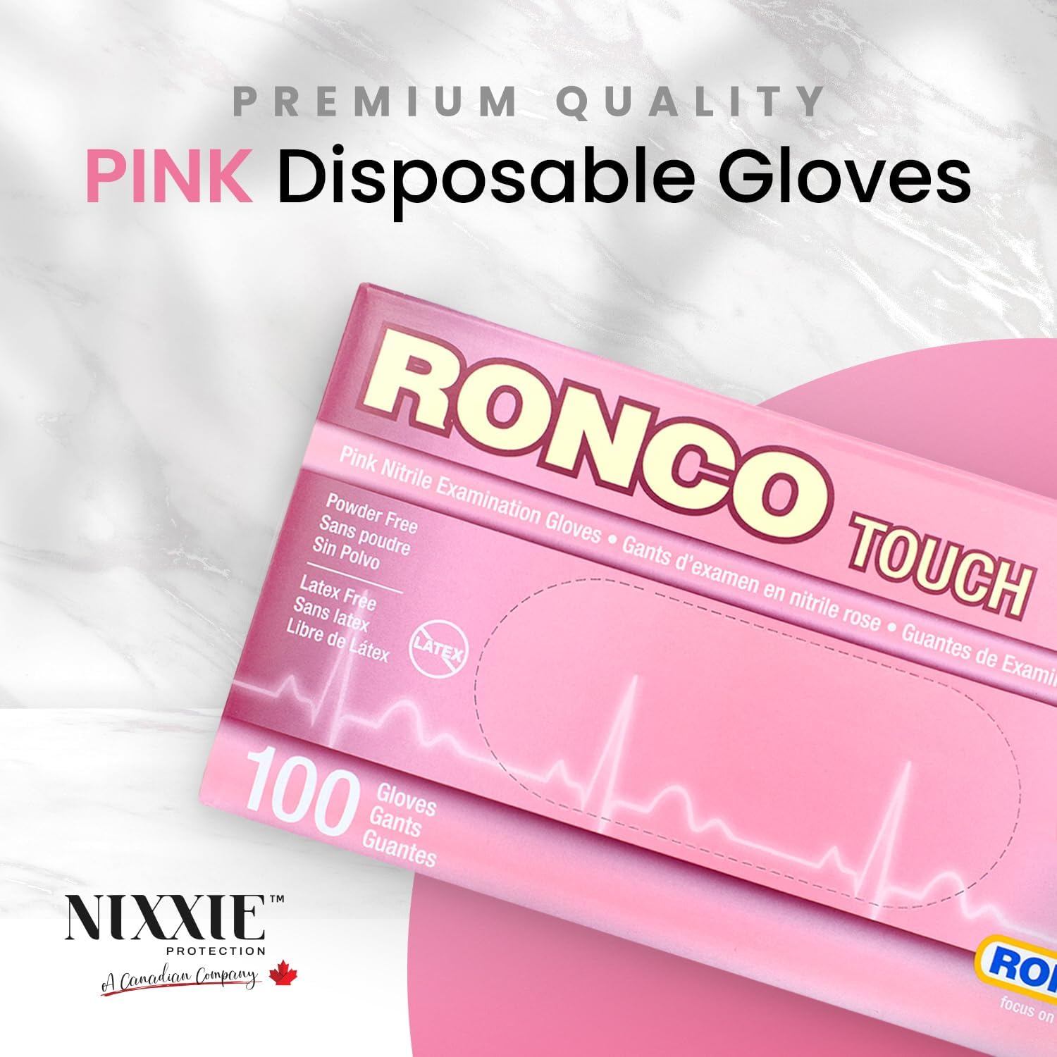 Disposable Pink Nitrile Gloves 4 MIL 1000 Pack Case Small S