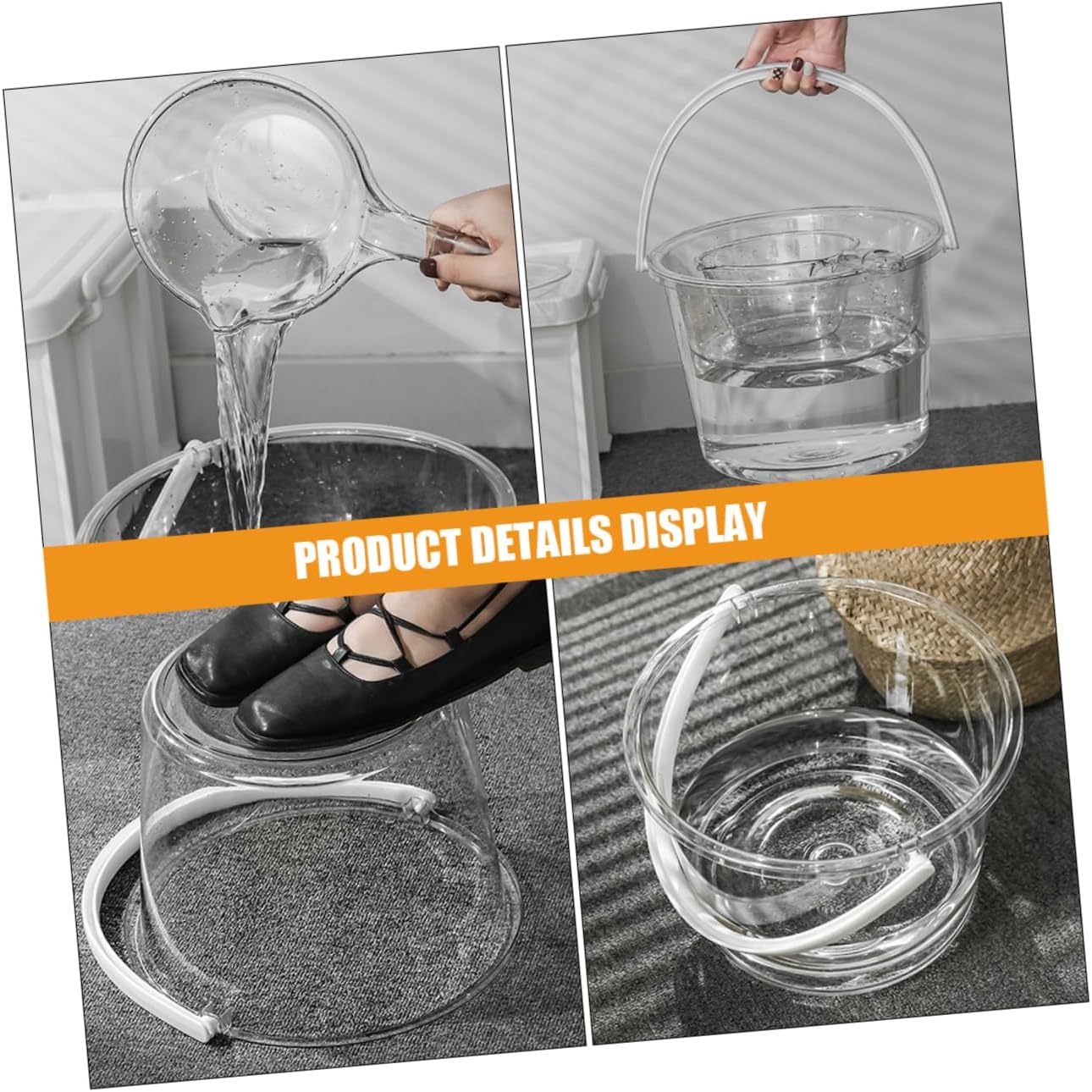 Large Plastic Water Holder Bucket with Handle