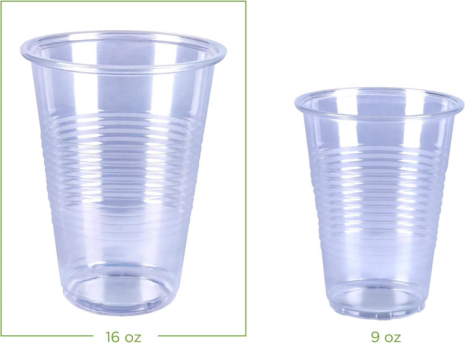 Amazon Basics 16oz Clear Plastic Cups 50 Count