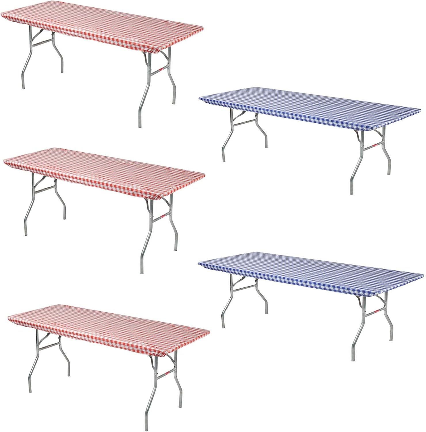 Kwik-Covers 8 Rectangle Table Covers 30 x 96 Bundle of 5