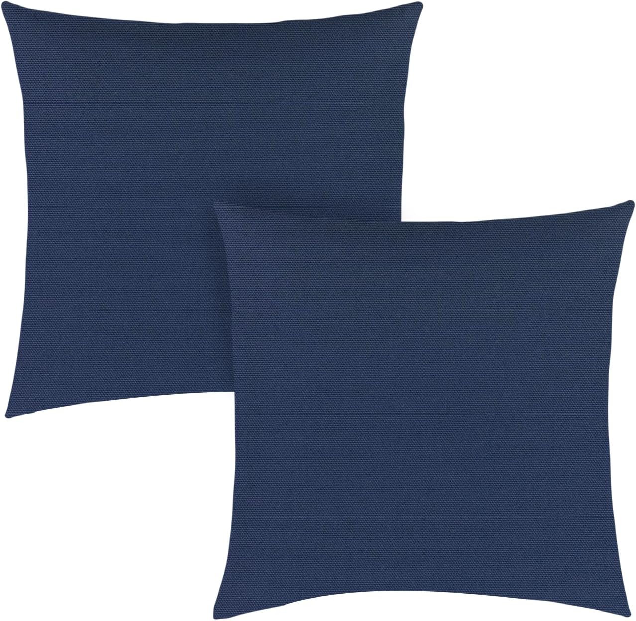 Covers All Sunbrella Outdoor Throw Pillows Pack of 2 Navy Blue 20x20