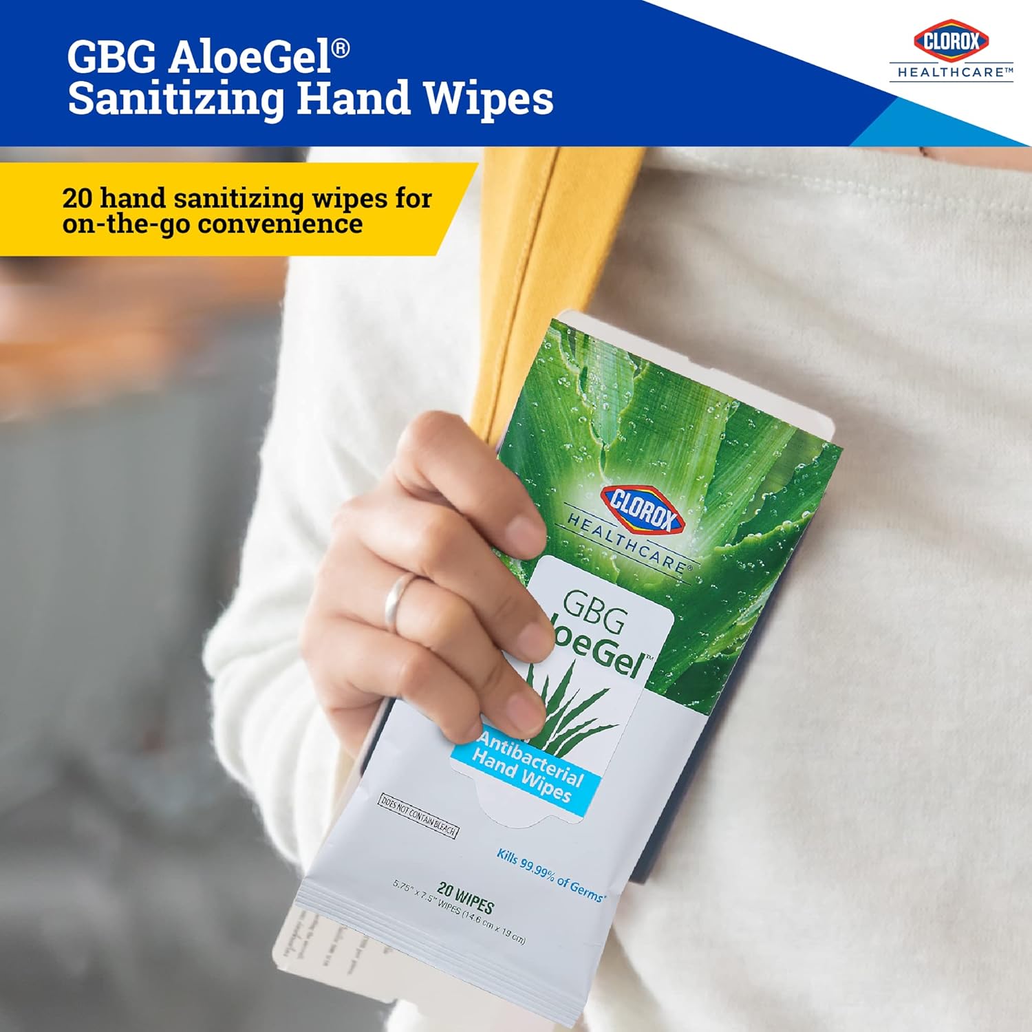 Clorox Healthcare Hand Sanitizing Wipes 20ct Pouch