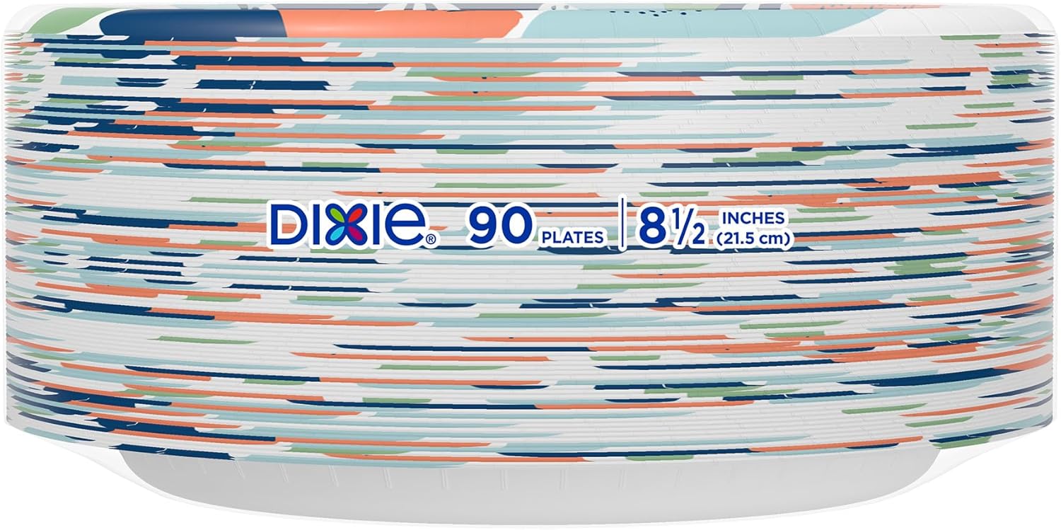 Dixie Medium Paper Plates 85 Inch 90 Count