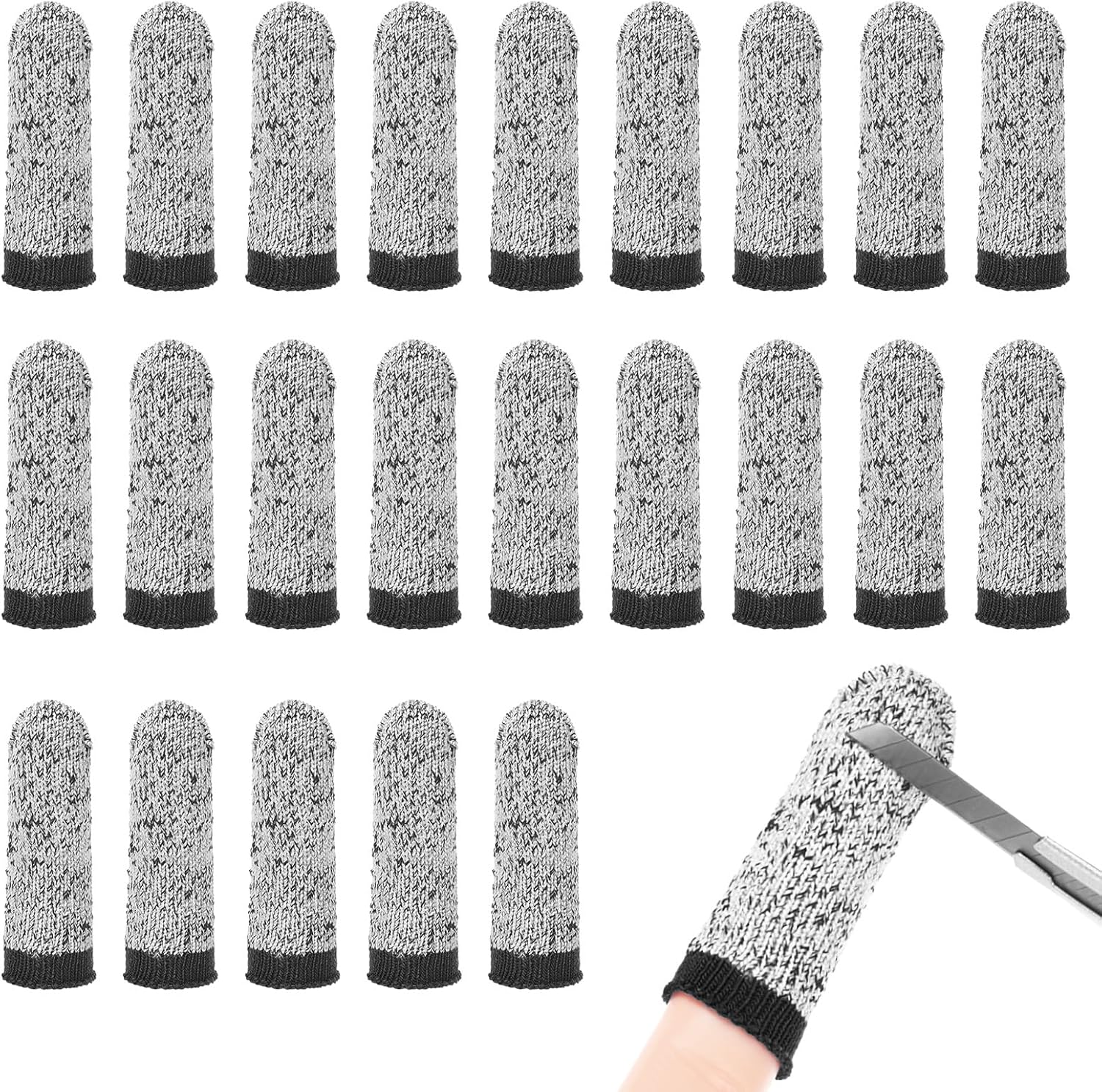 60-Pack Reusable Cut Resistant Finger Cots for Sculpture Kitchen Garden Use