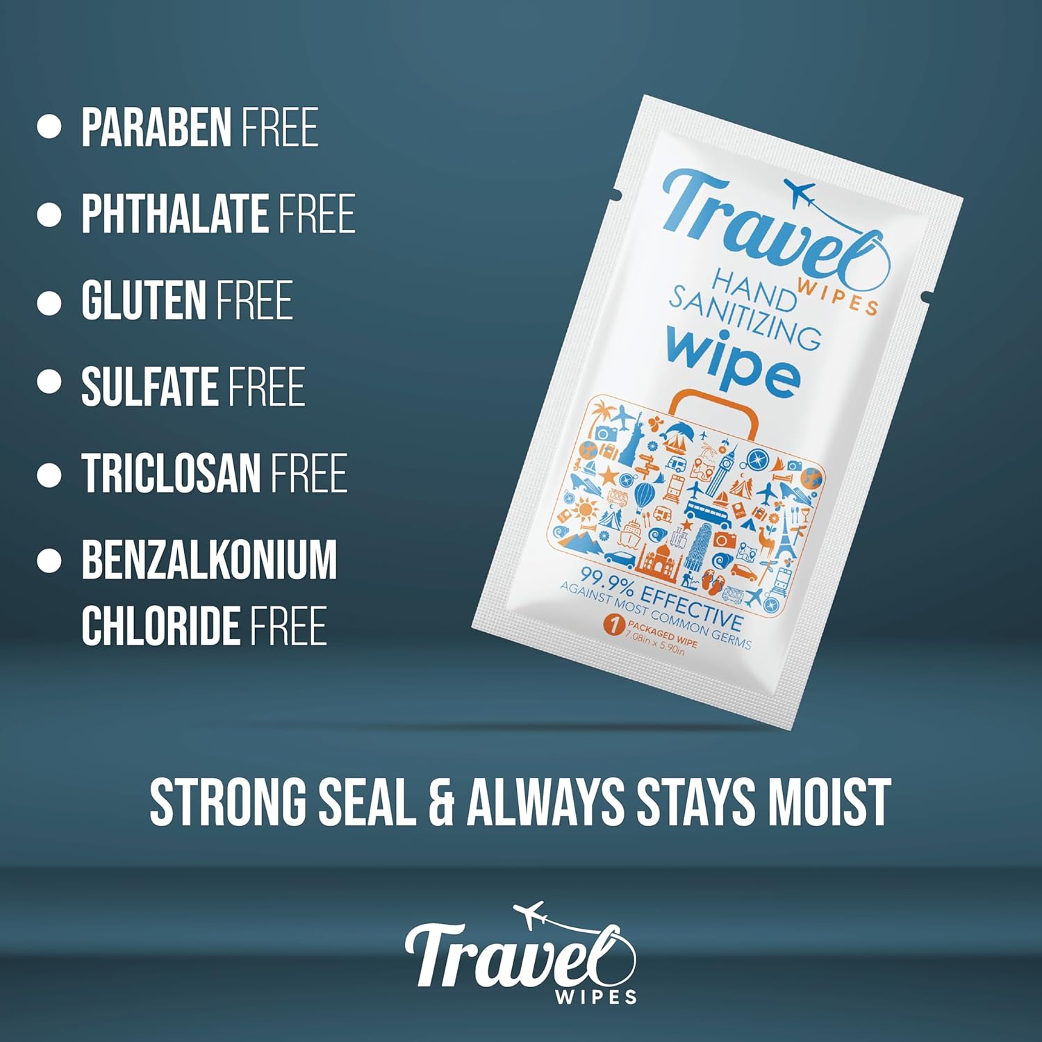 Travel Wipes Hand Sanitizer 15 Count Individually Wrapped
