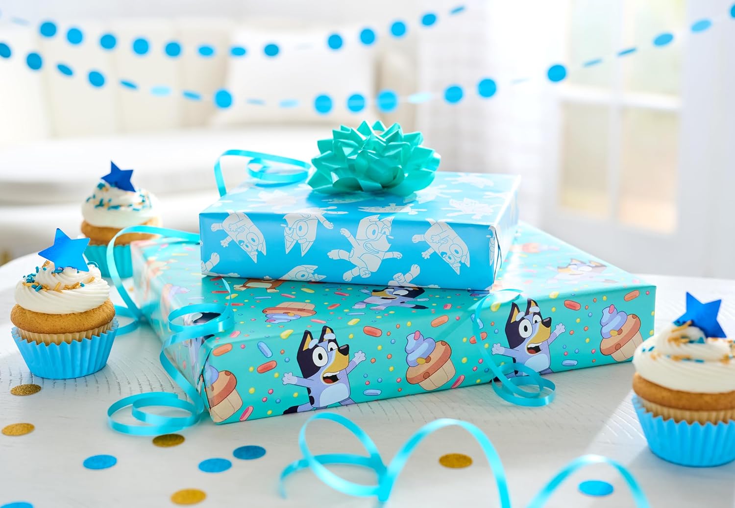 American Greetings Reversible Bluey Wrapping Paper 40 sq ft
