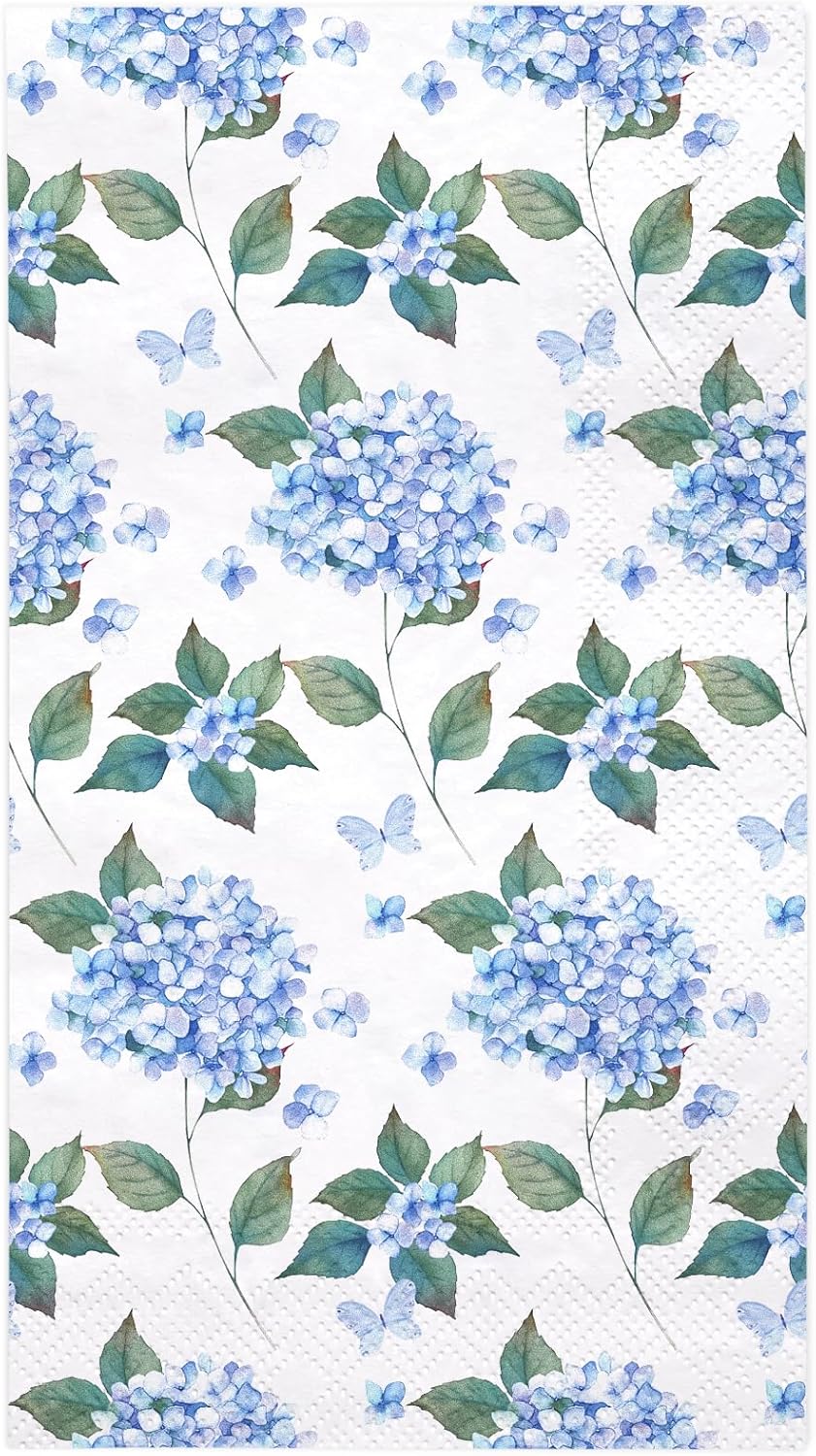 WRAPAHOLIC 25Pcs Hydrangea Napkins 3-Ply