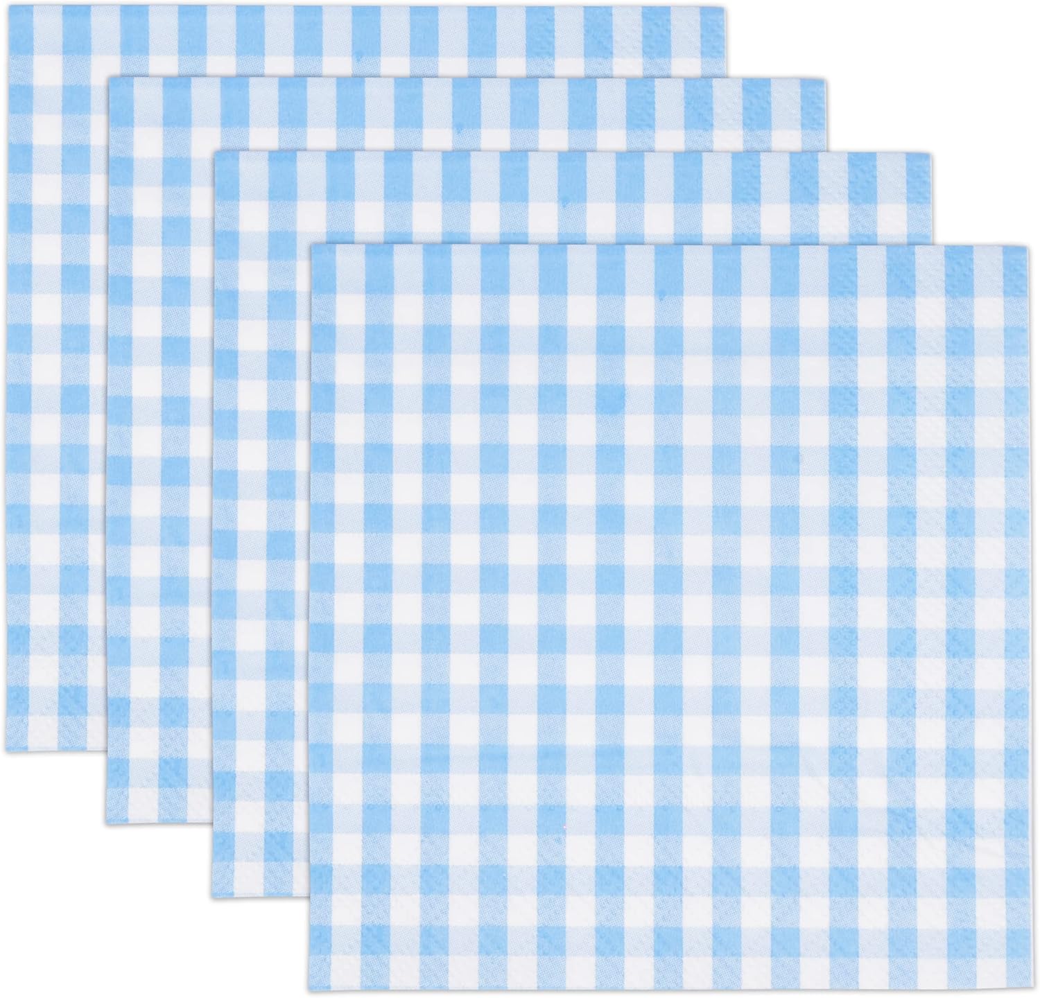 Gift Boutique 100 Blue and White Gingham Napkins