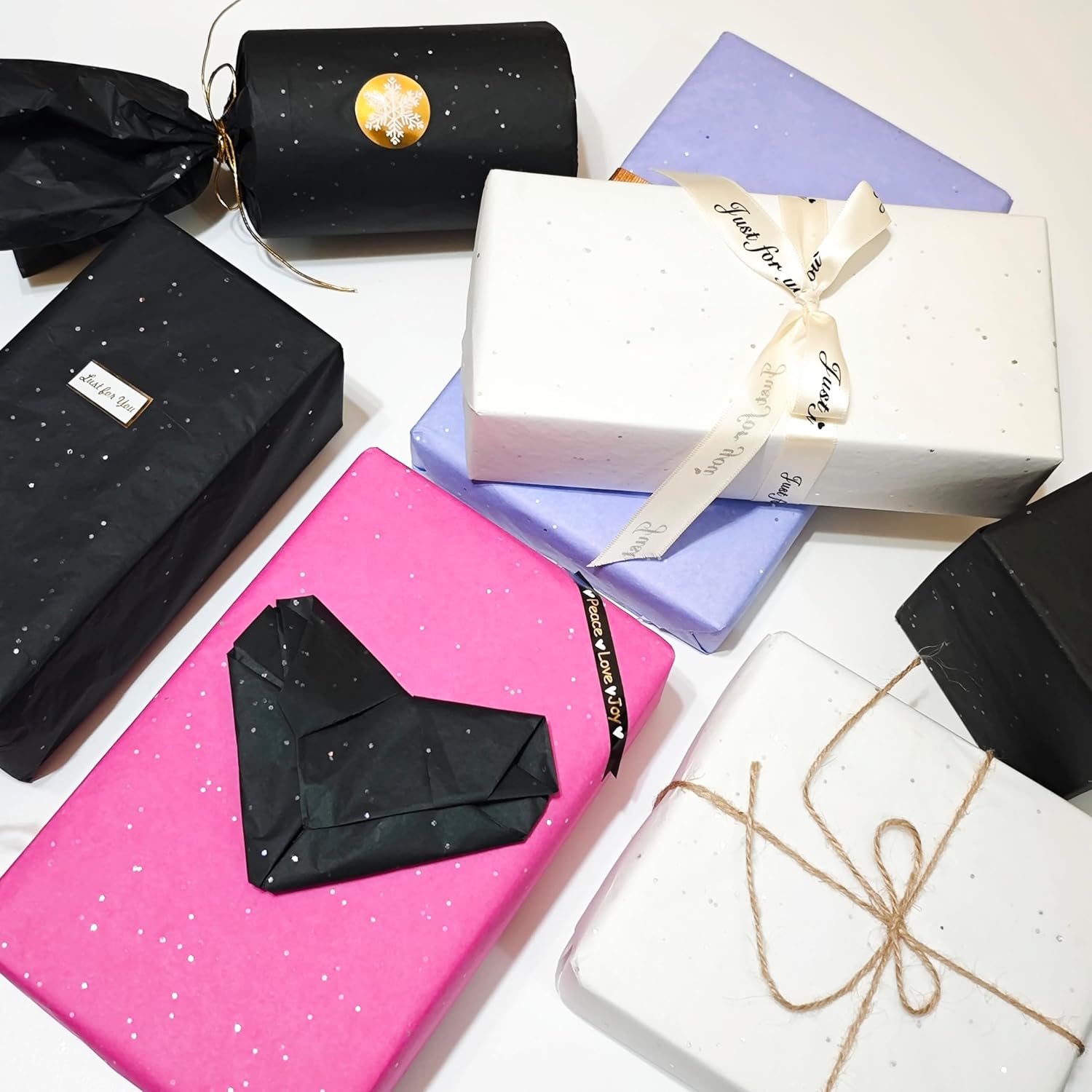60 Sheets Glitter Tissue Paper Gift Wrap