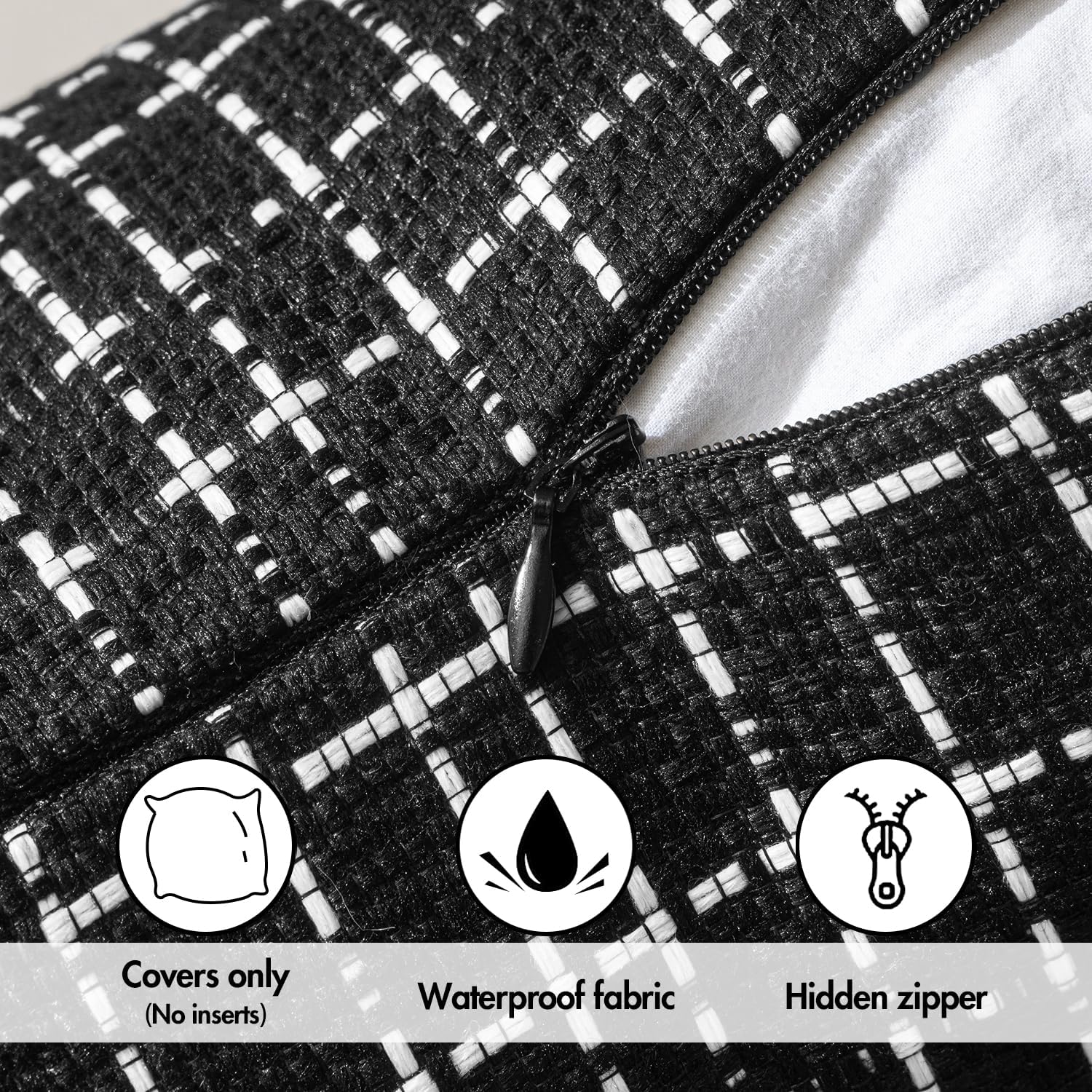 EMEMA Outdoor Waterproof Throw Pillow Covers Pack of 2 20x20 Inch