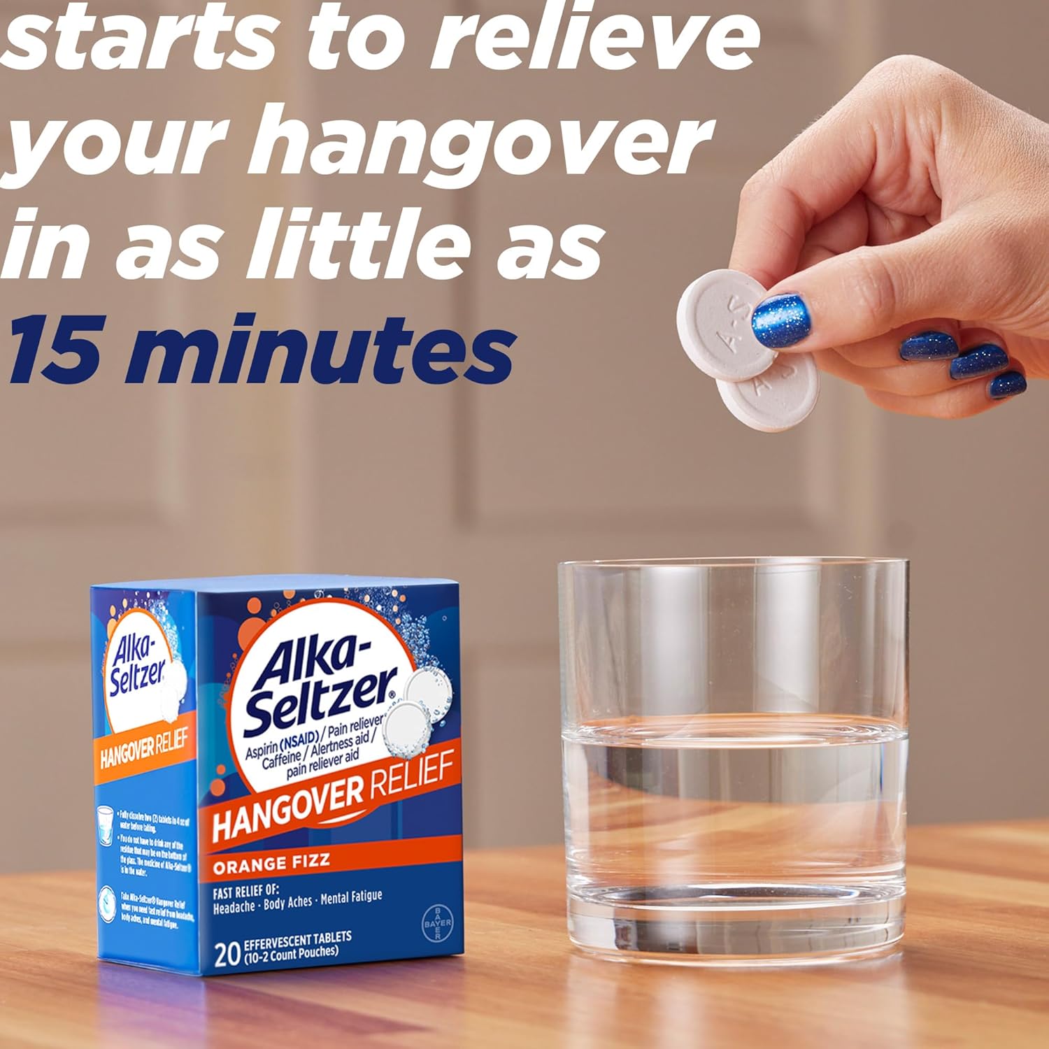 Alka-Seltzer Hangover Relief Tablets 60 Count