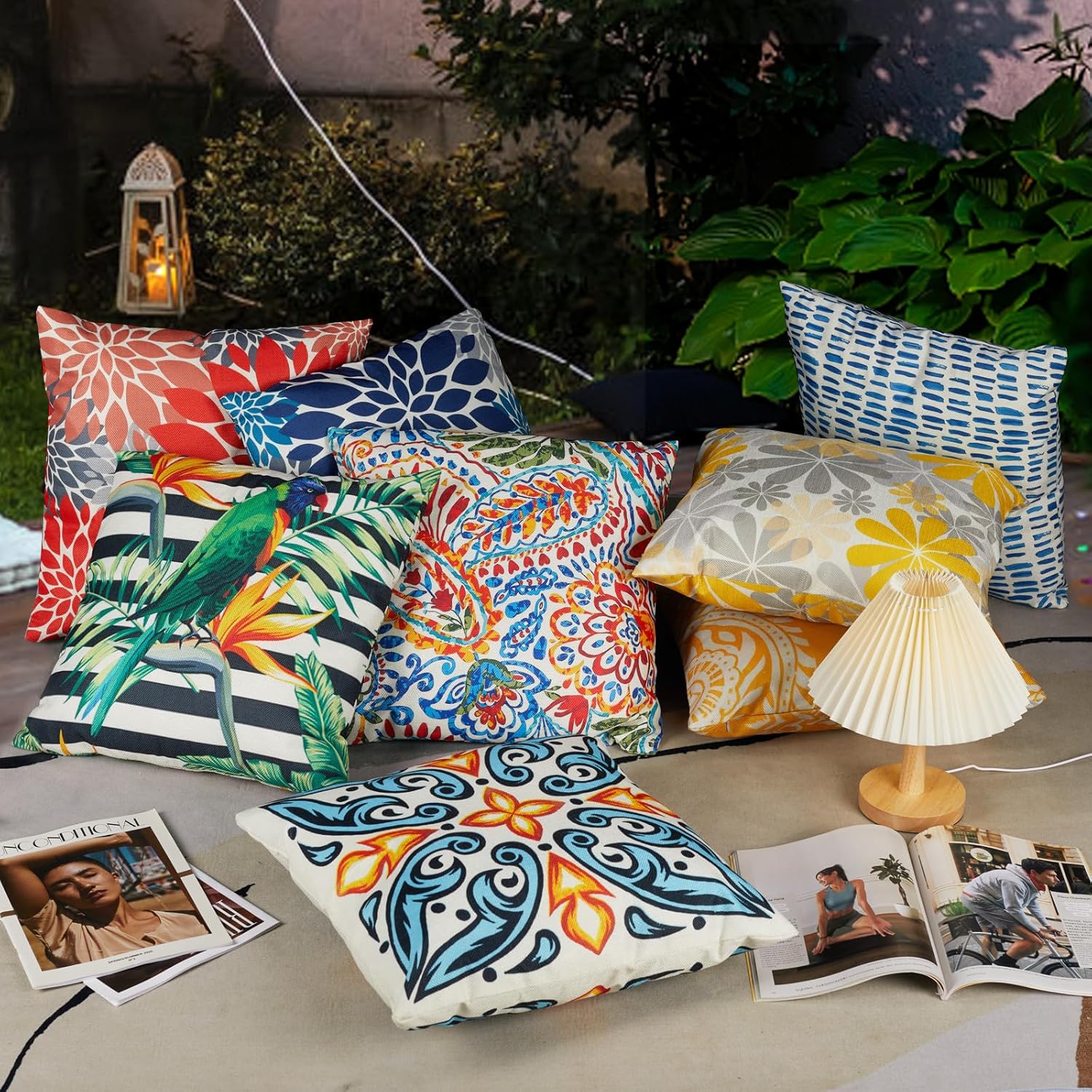 Waterproof Outdoor Throw Pillows Set of 2