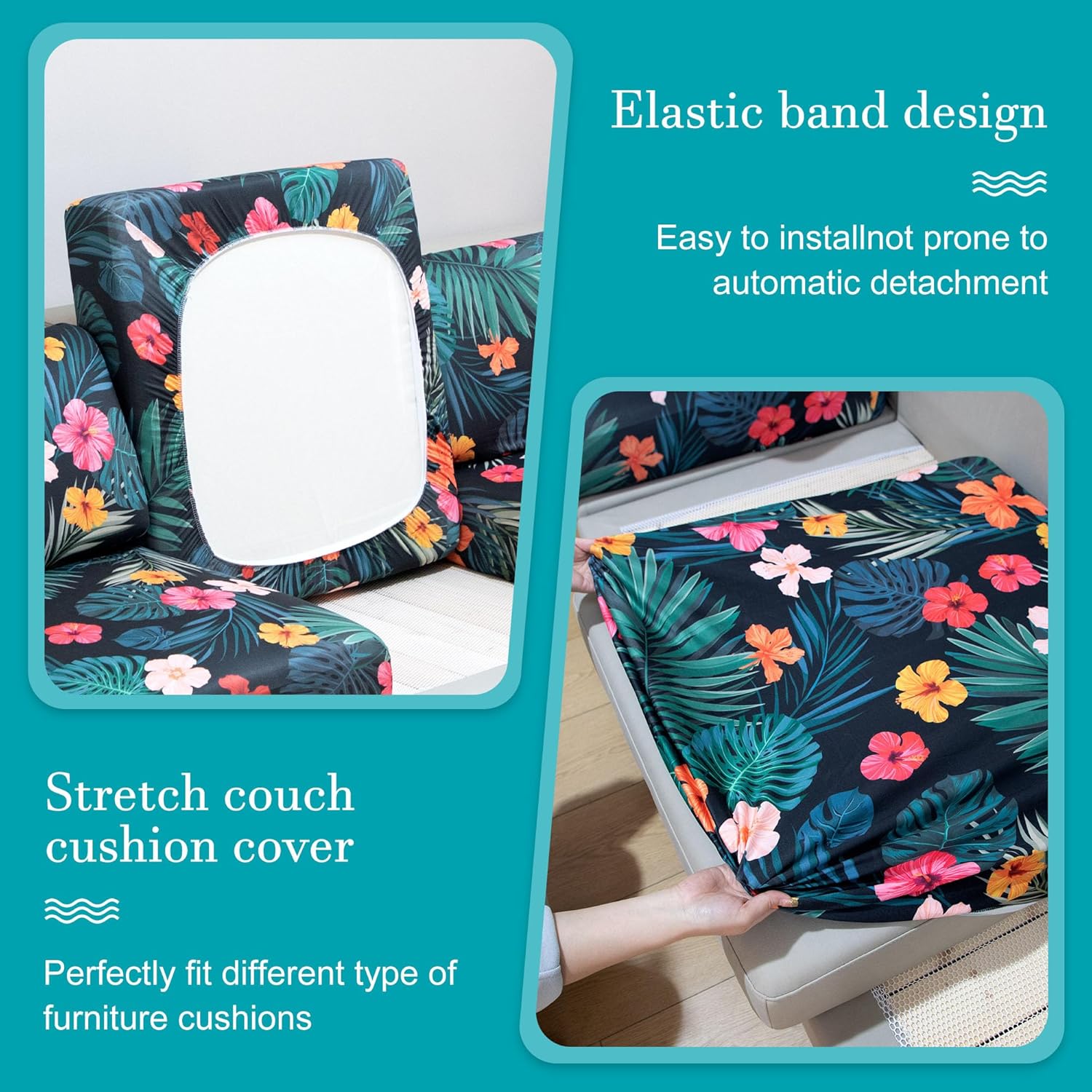 12Pcs Stretch Outdoor Cushion Covers for Sofa and Chairs