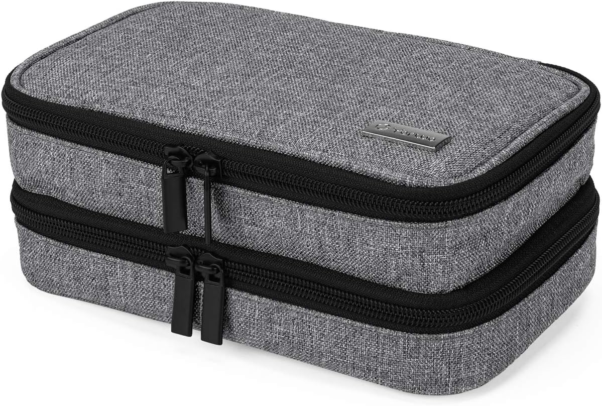 Yarwo Insulin Cooler Travel Case with 4 Ice Packs Gray