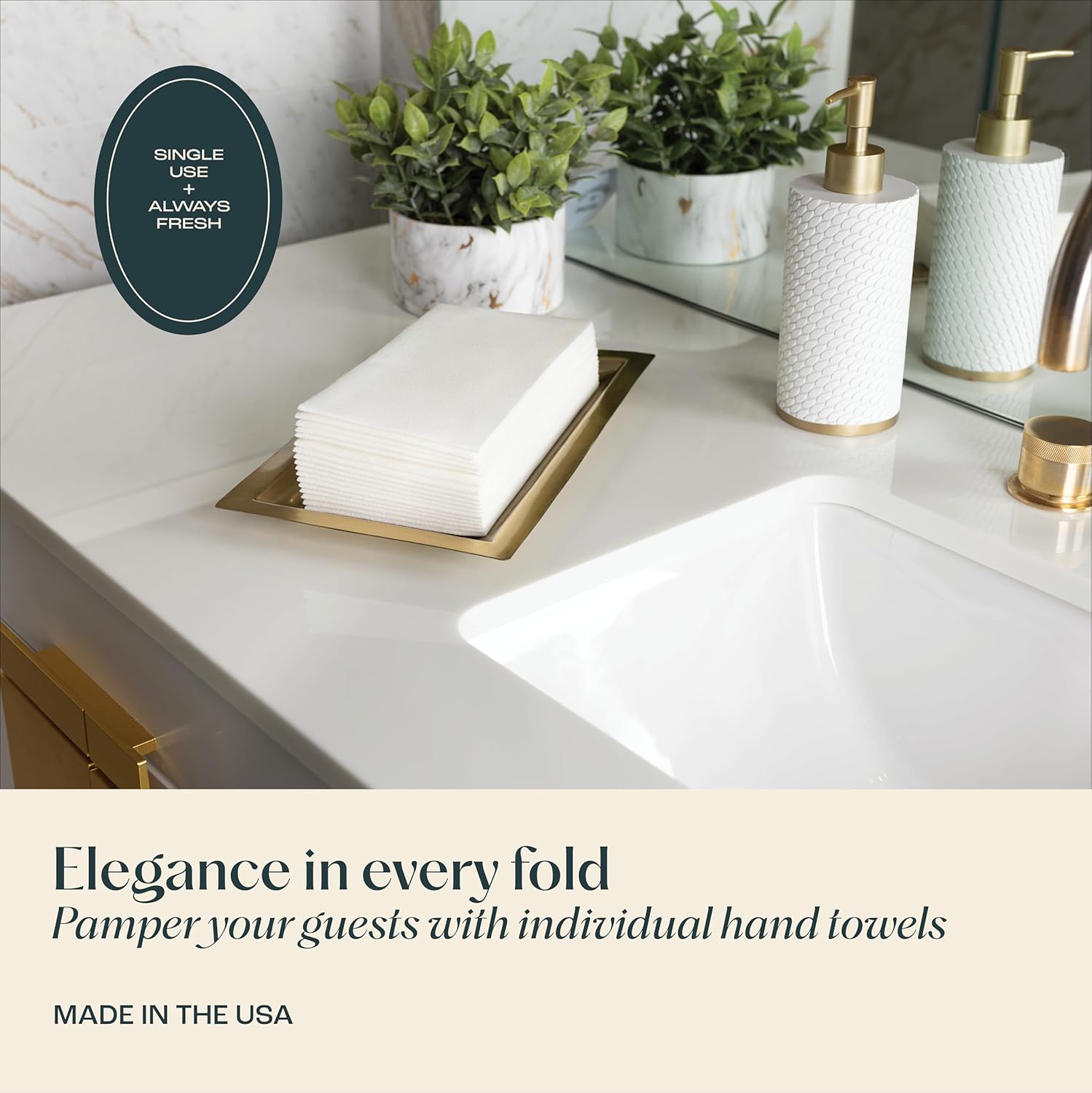 50-Pack Premium Disposable Guest Towels 12 x 17