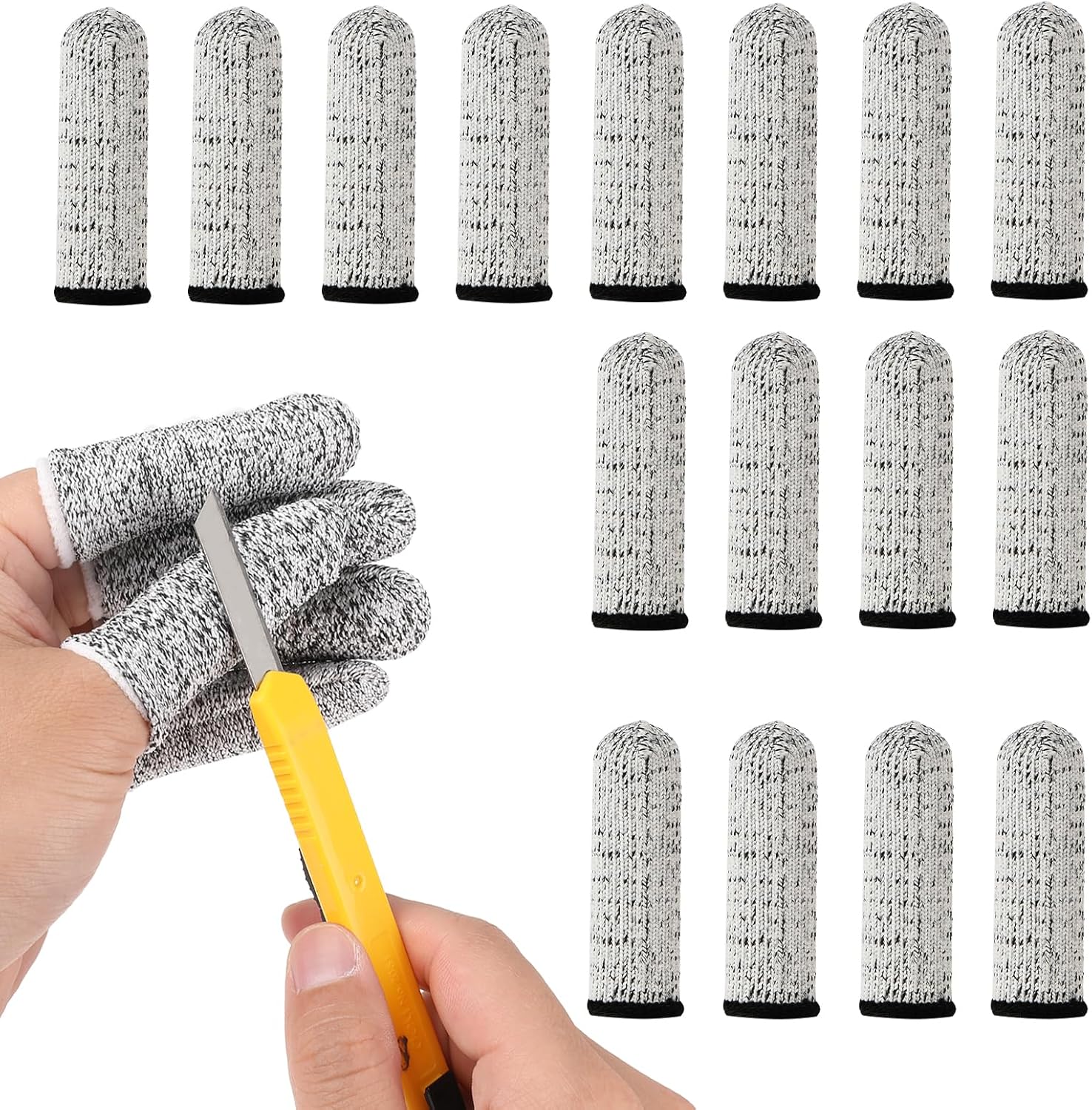 40pcs Reusable Cut Resistant Finger Cots for Kitchen and Work