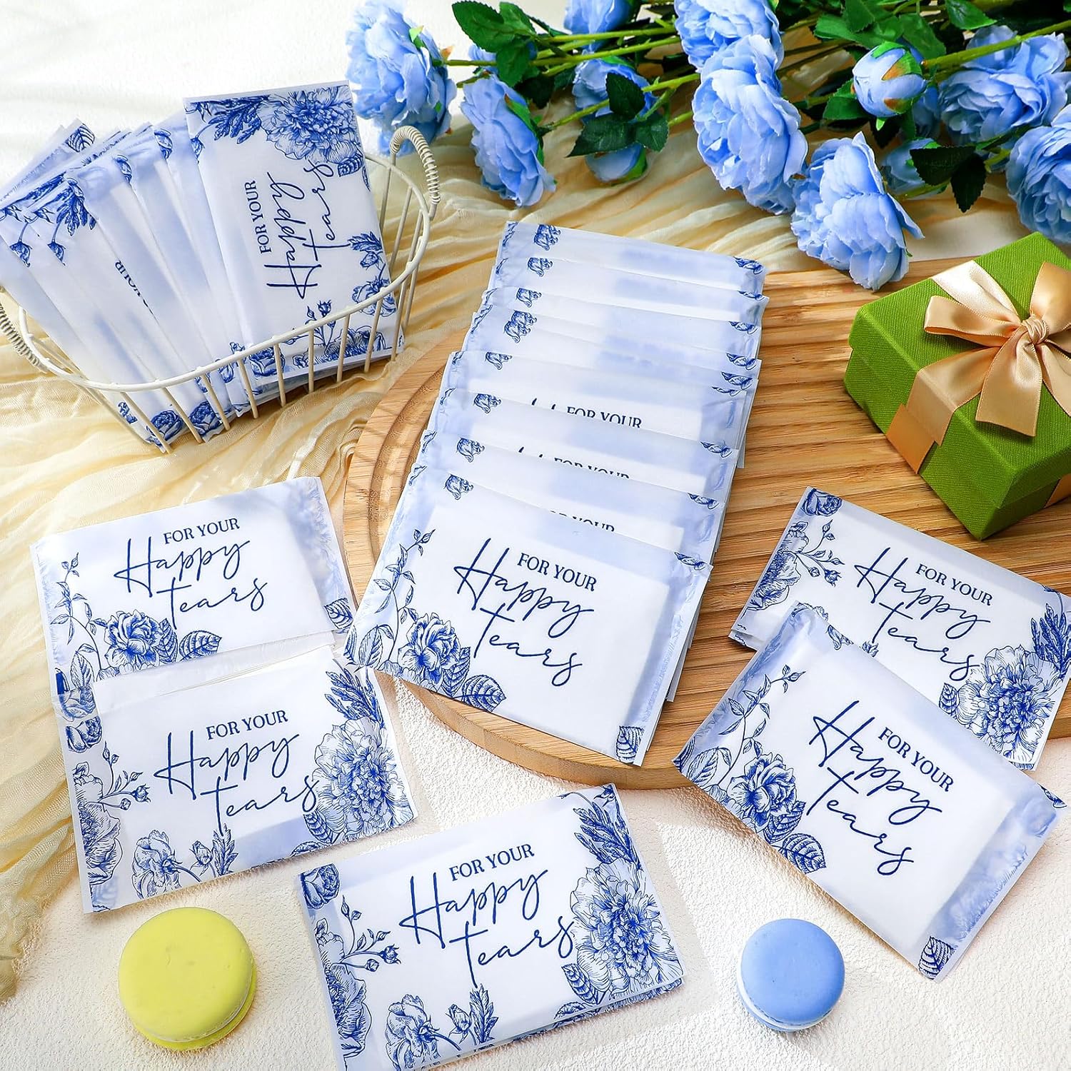 Yinder 60 Pack Pocket Tissues for Wedding Guests