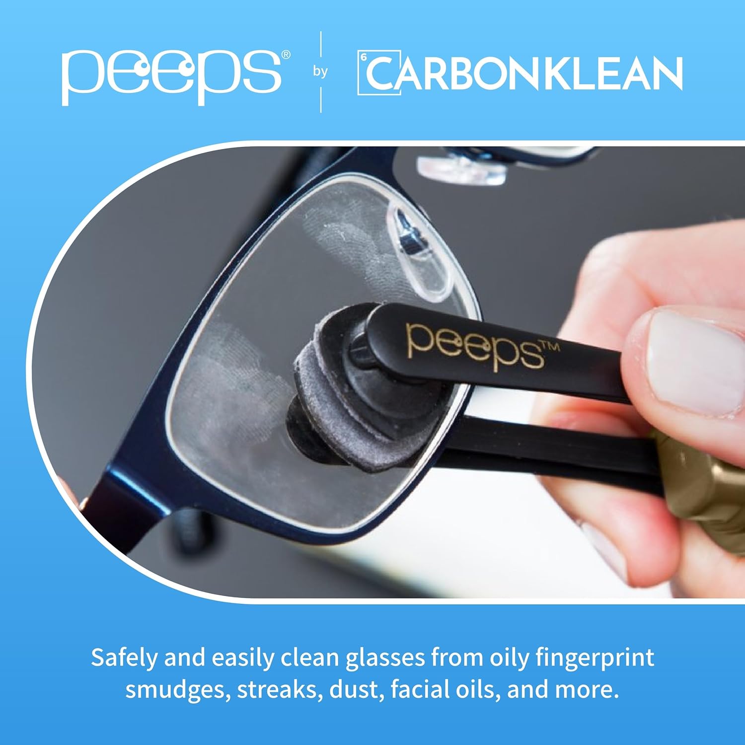 CarbonKlean Peeps Glasses Cleaner - 1 Count