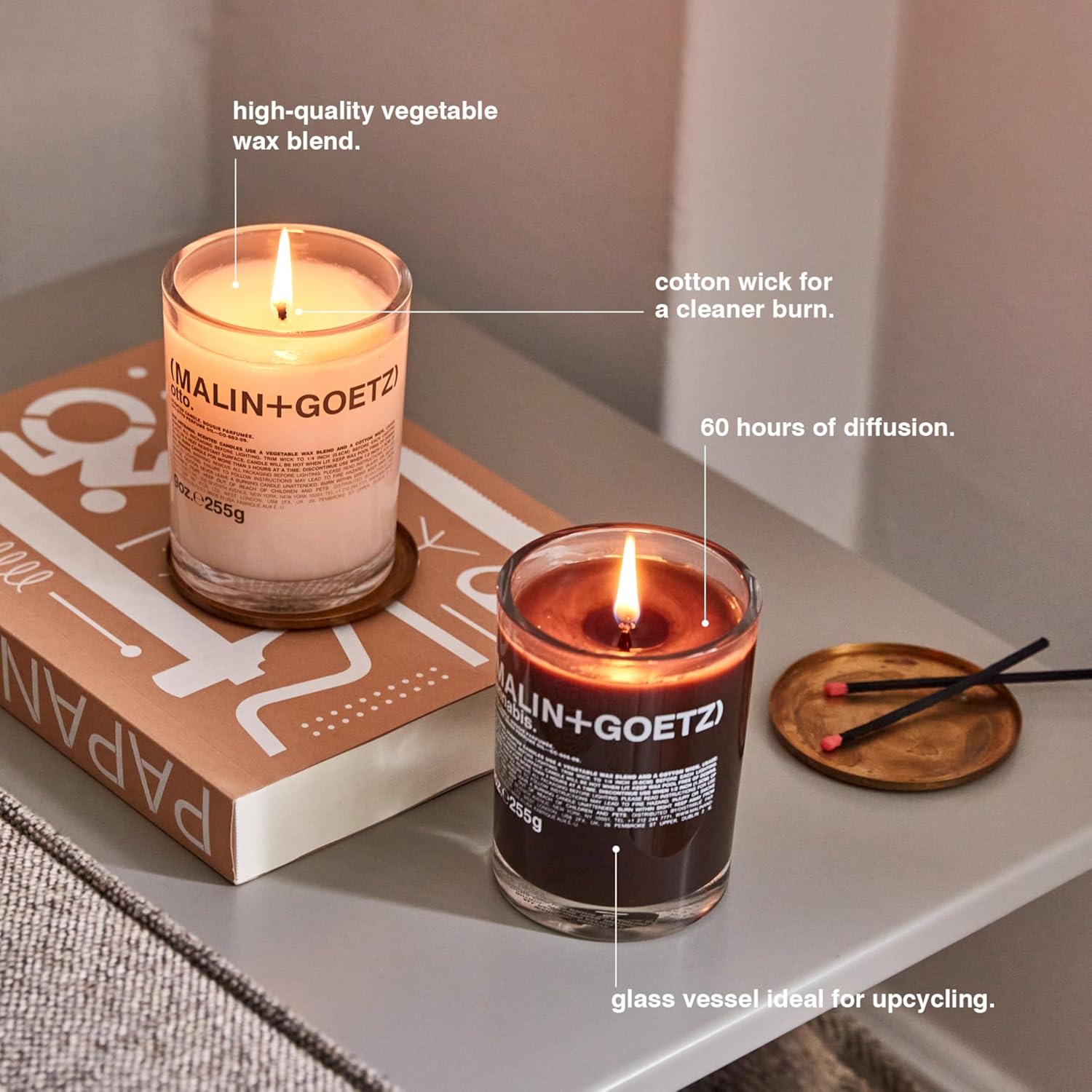 MalinGoetz Luxury Wax Blend Aromatic Candles Gift Set