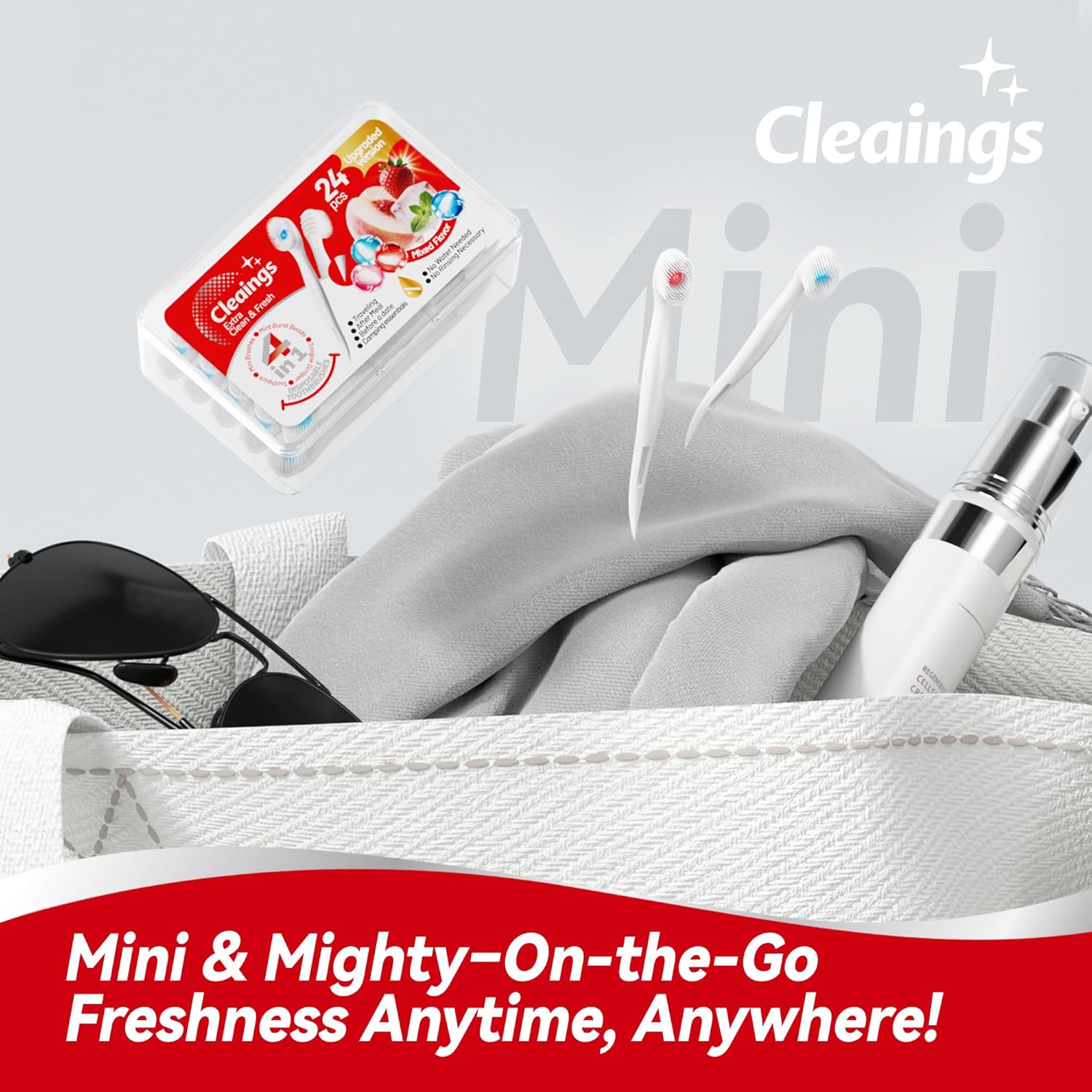 Cleaings Mini Disposable Toothbrush Set with Toothpaste