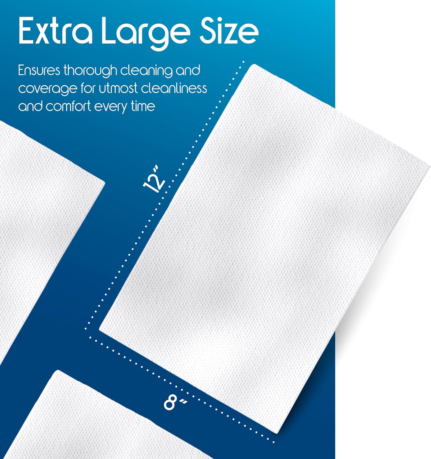 Inspire Adult Wet Wipes Oversized 8x12 Inches Pack of 8