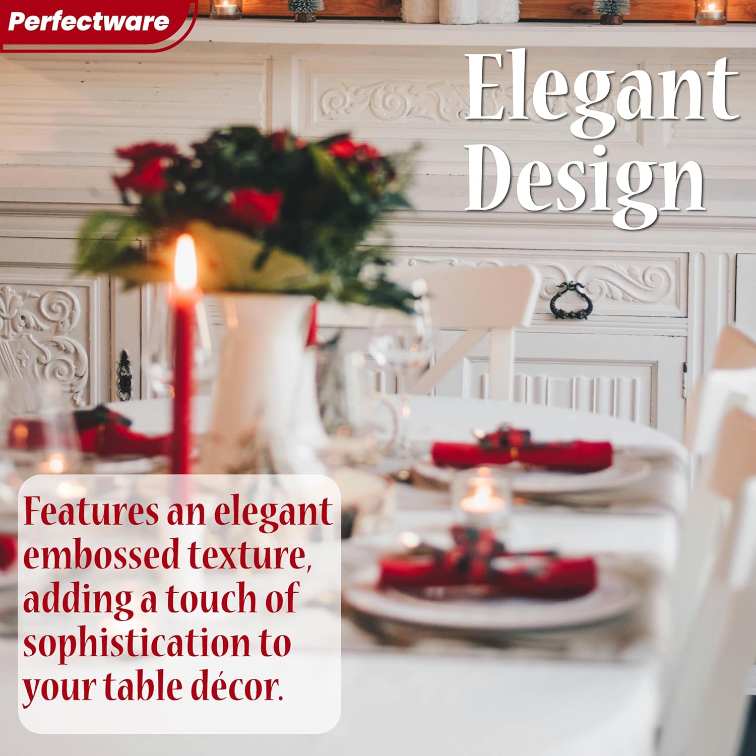Perfectware 2 Ply Red Dinner Napkins 50 CT