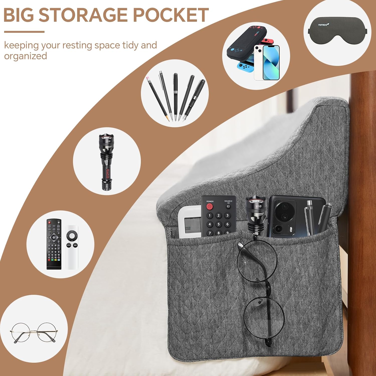 EUHAMS King Size Bed Wedge Pillow Gap Filler